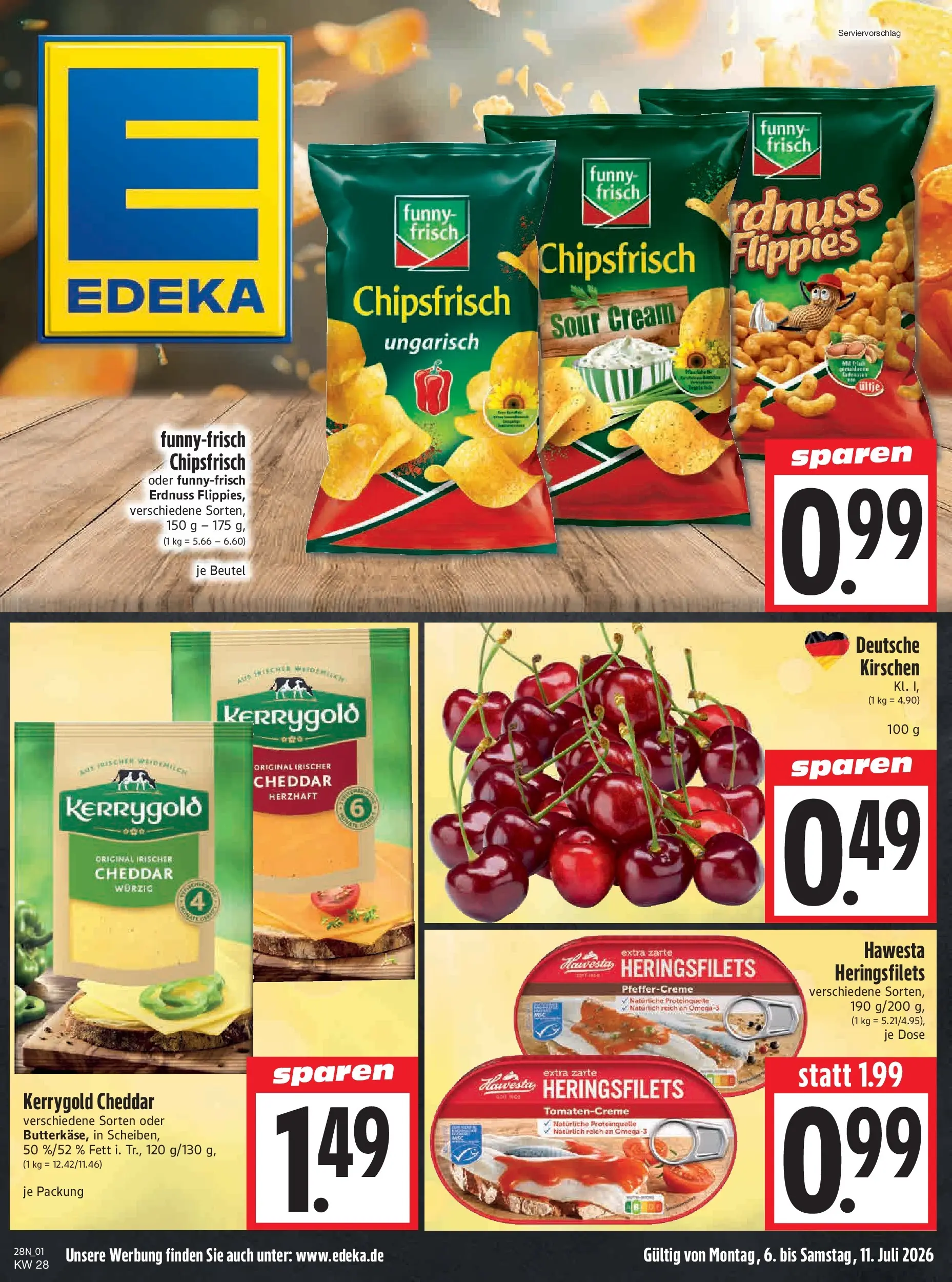 Angebote - Edeka Hahner: Wochenangebote (ab 05.07.2026) zum Blättern | Seite: 3 | Produkte: Funny frisch, Kirschen