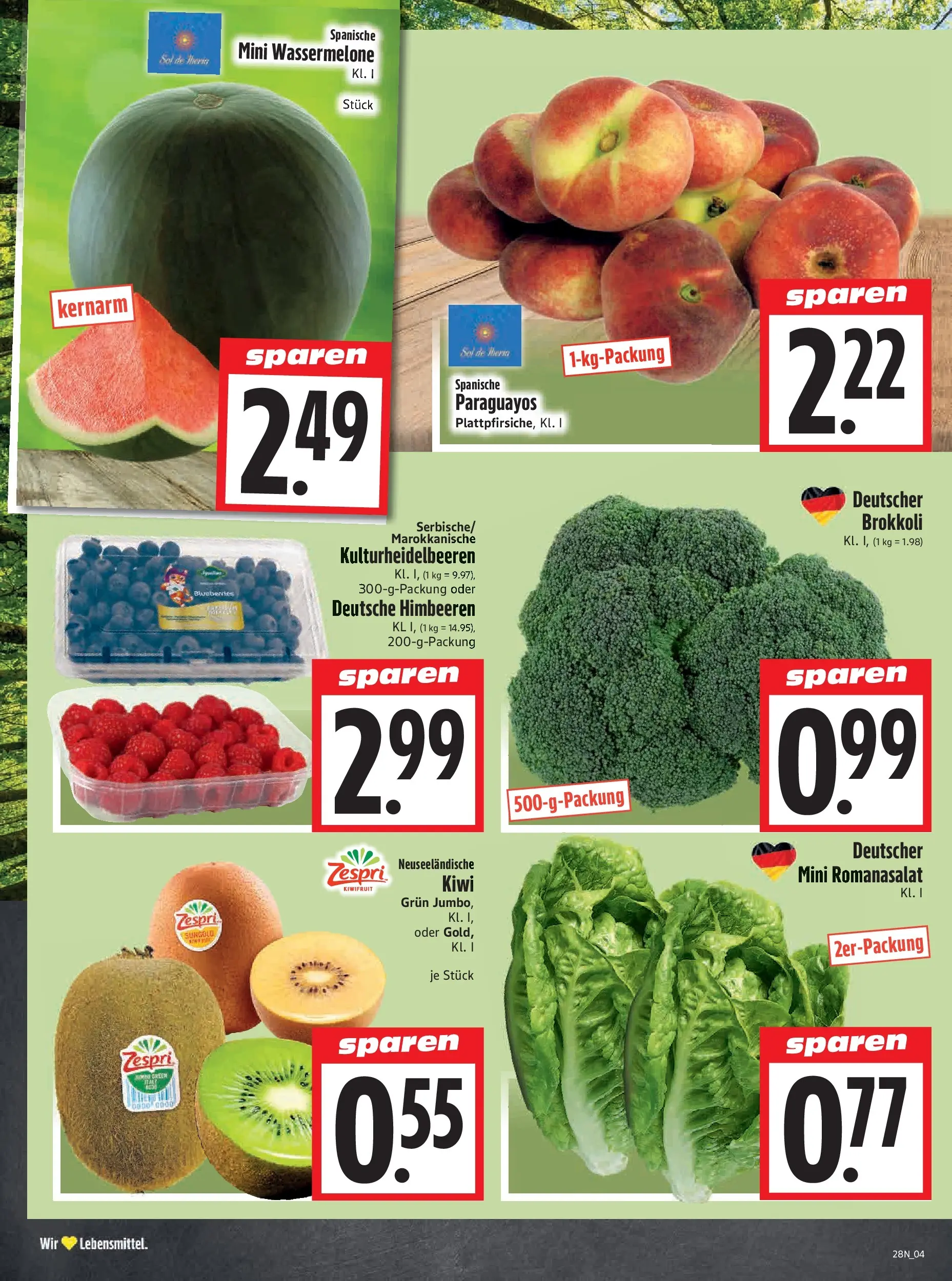 Angebote - Edeka Hahner: Wochenangebote (ab 05.07.2026) zum Blättern | Seite: 6 | Produkte: Himbeeren, Brokkoli, Wassermelone, Kiwi
