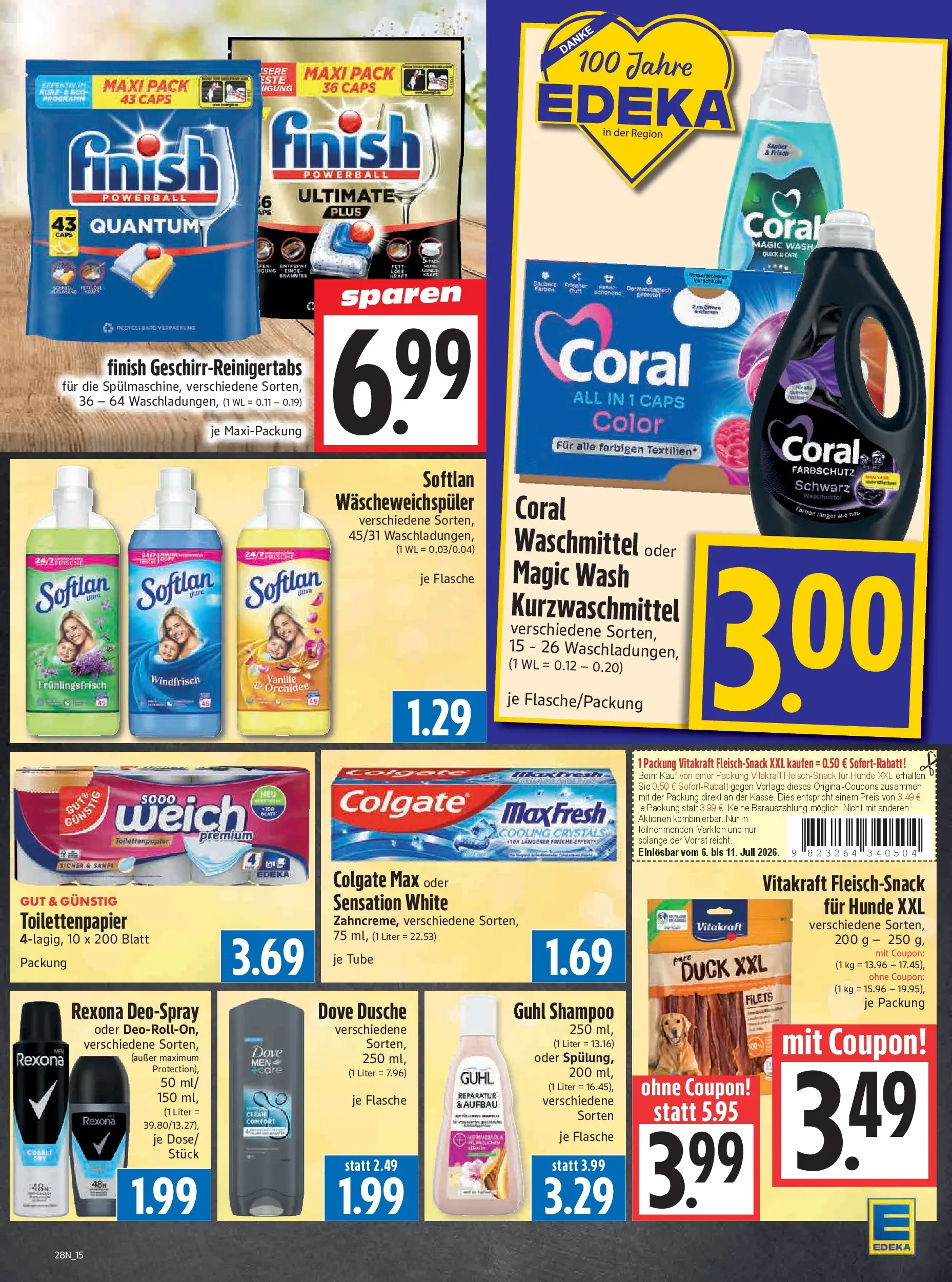 Angebote - Edeka Hahner: Wochenangebote (ab 05.07.2026) zum Blättern | Seite: 17 | Produkte: Orchidee, Dusche, Waschmittel, Deospray