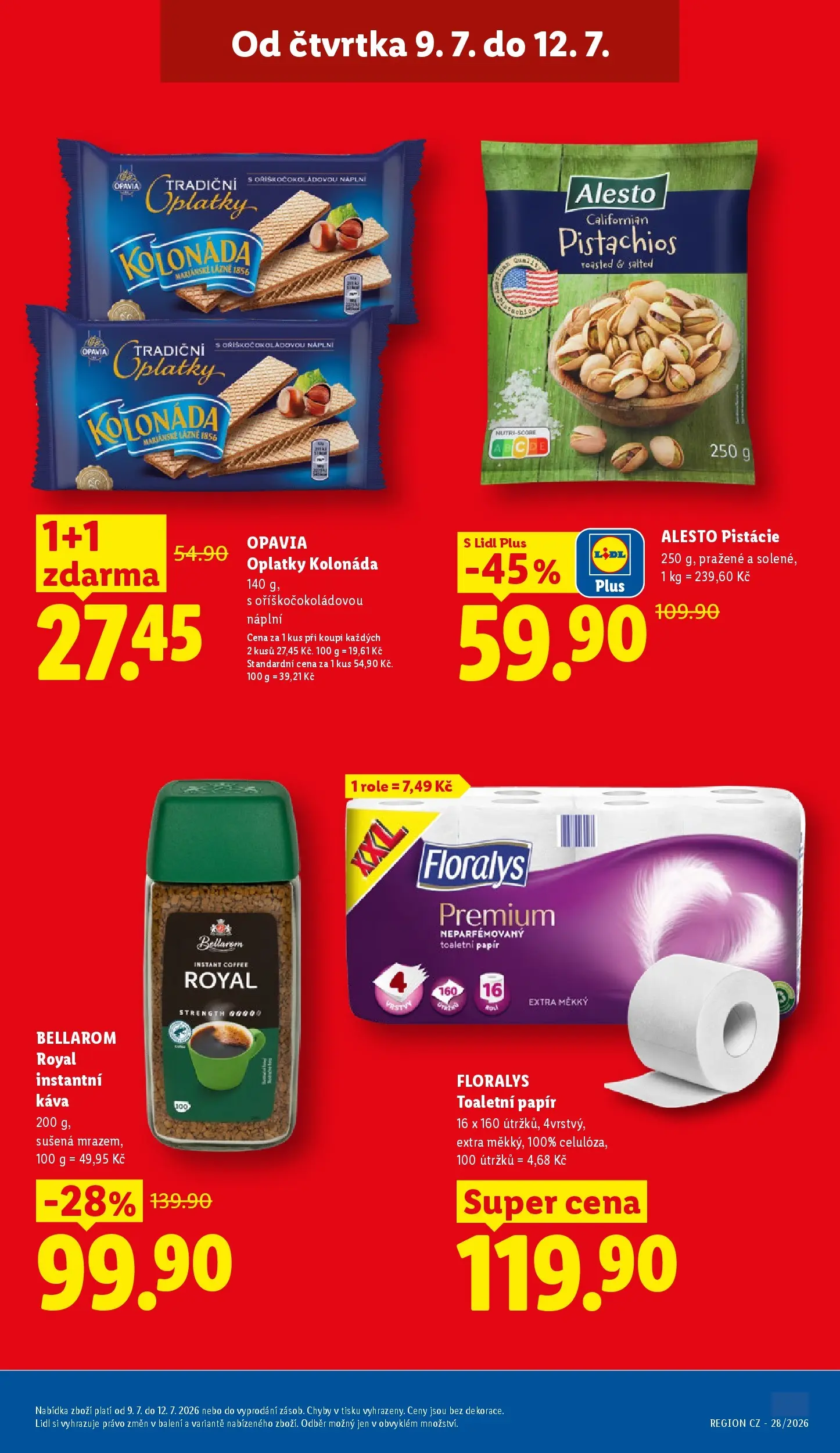 Lidl leták od 08.07.2026 - Nový akční leták | Strana: 3 | Produkty: Káva Bellarom, Instantní káva, Pistácie, Bellarom