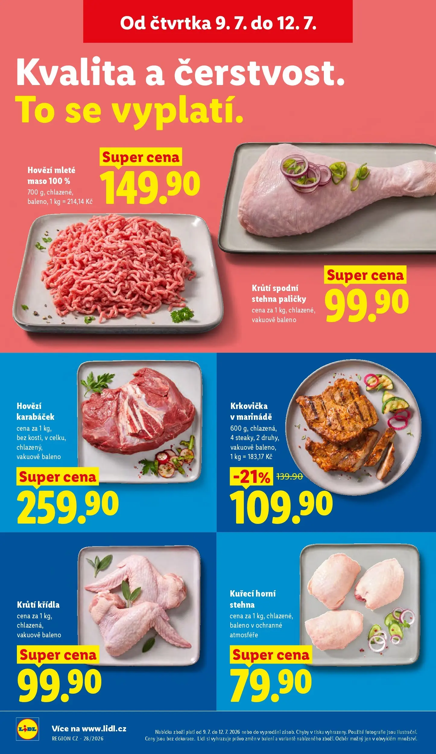 Lidl leták od 08.07.2026 - Nový akční leták | Strana: 14 | Produkty: Hovězí, Mleté maso, Maso, Hovězí mleté maso