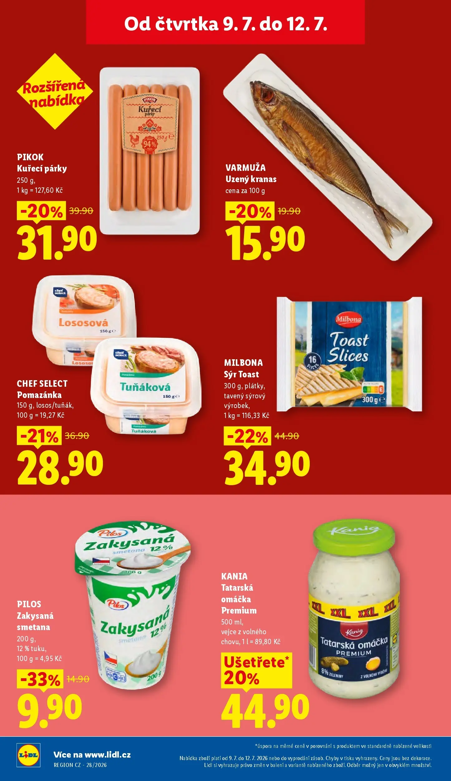 Lidl leták od 08.07.2026 - Nový akční leták | Strana: 25 | Produkty: Sýr, Smetana, Milbona, Tatarská omáčka