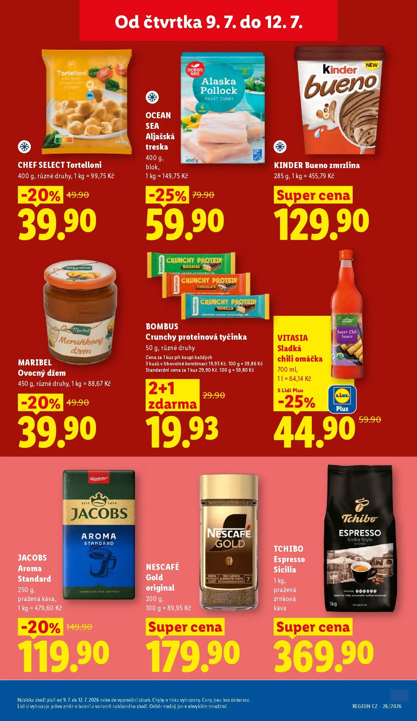 Lidl leták od 08.07.2026 - Nový akční leták | Strana: 27 | Produkty: Káva, Aljašská treska, Tchibo, Zrnková káva