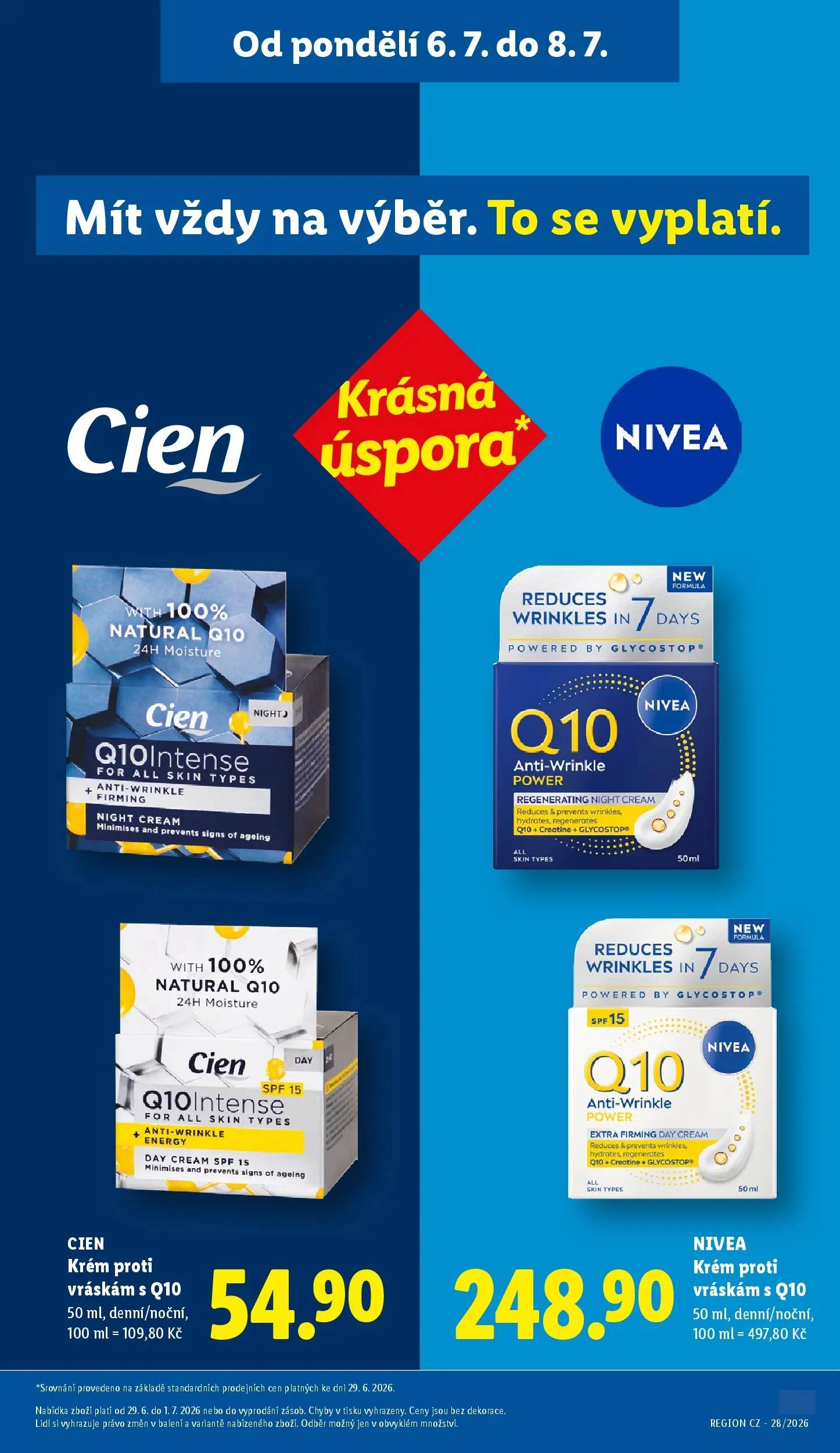 Lidl leták od 08.07.2026 - Nový akční leták | Strana: 33 | Produkty: Nivea, Cien, Krém