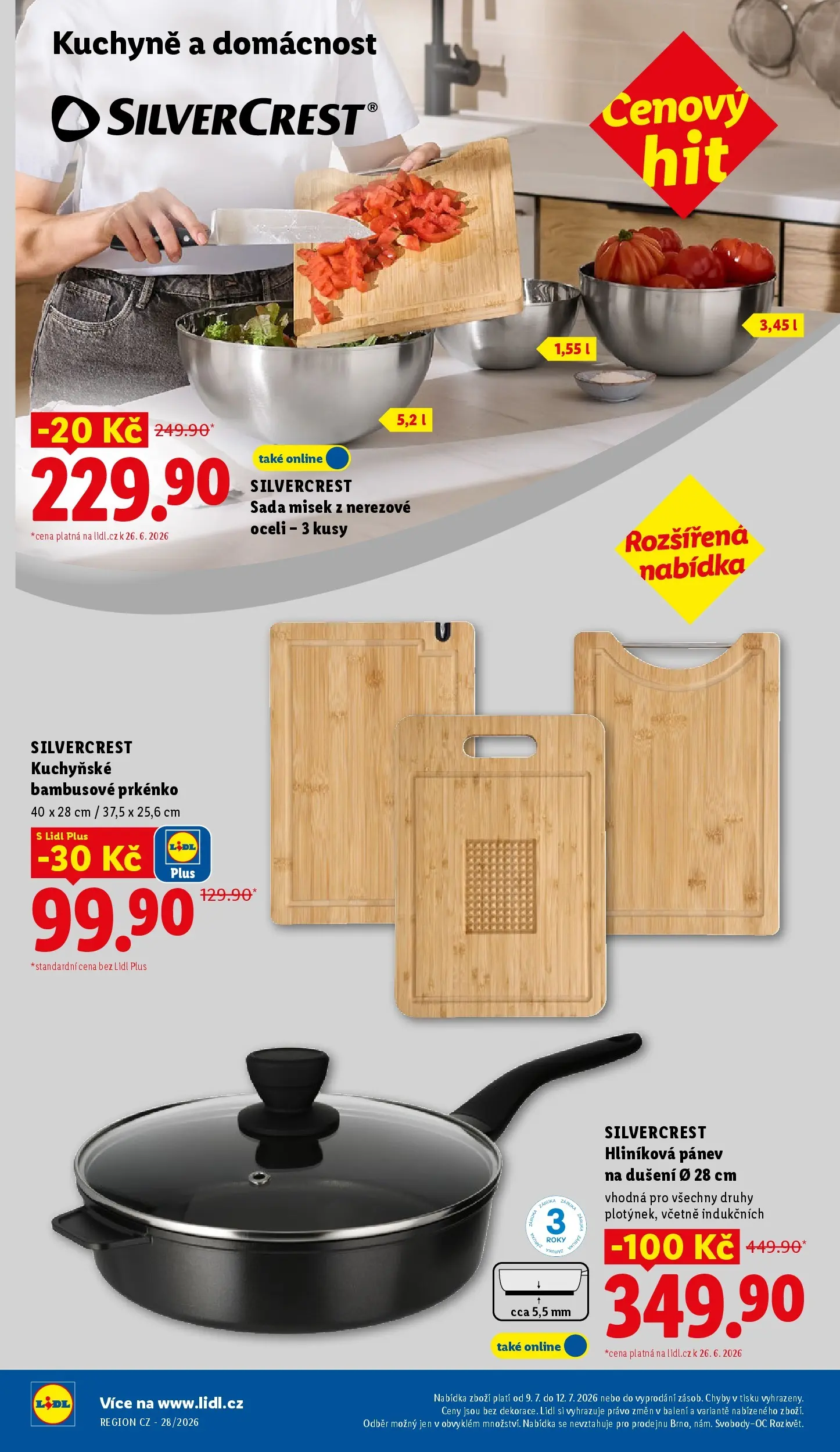 Lidl leták od 05.07.2026 - Nový akční leták | Strana: 14 | Produkty: Pánev, Prkénko, Kuchyně