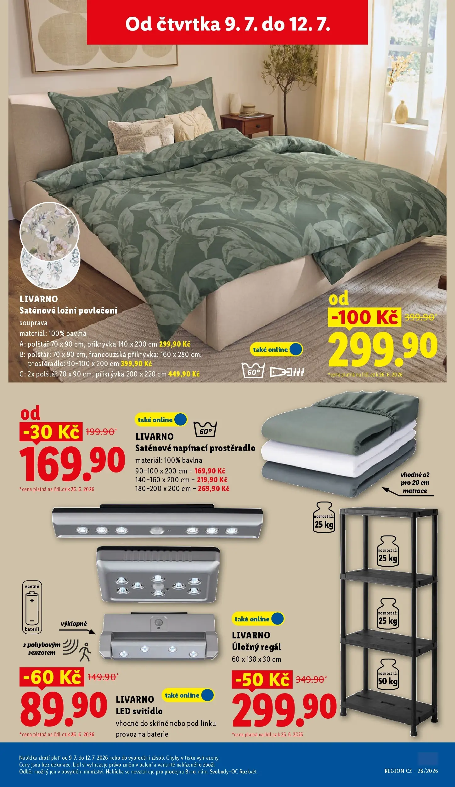 Lidl leták od 05.07.2026 - Nový akční leták | Strana: 19 | Produkty: Matrace, Baterie, Prostěradlo, LED