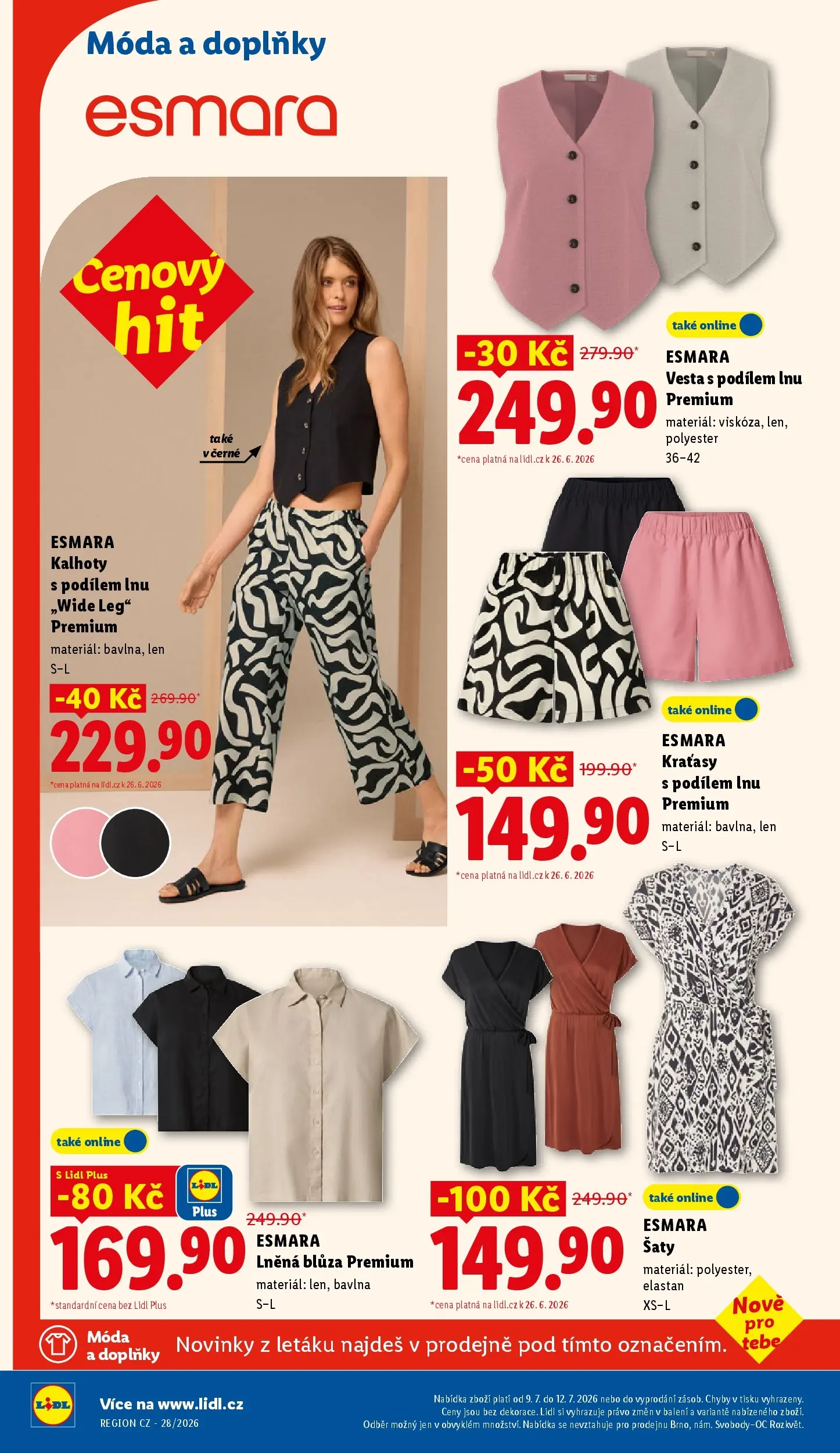 Lidl leták od 05.07.2026 - Nový akční leták | Strana: 20 | Produkty: Šaty, Kalhoty, Kraťasy, Pants