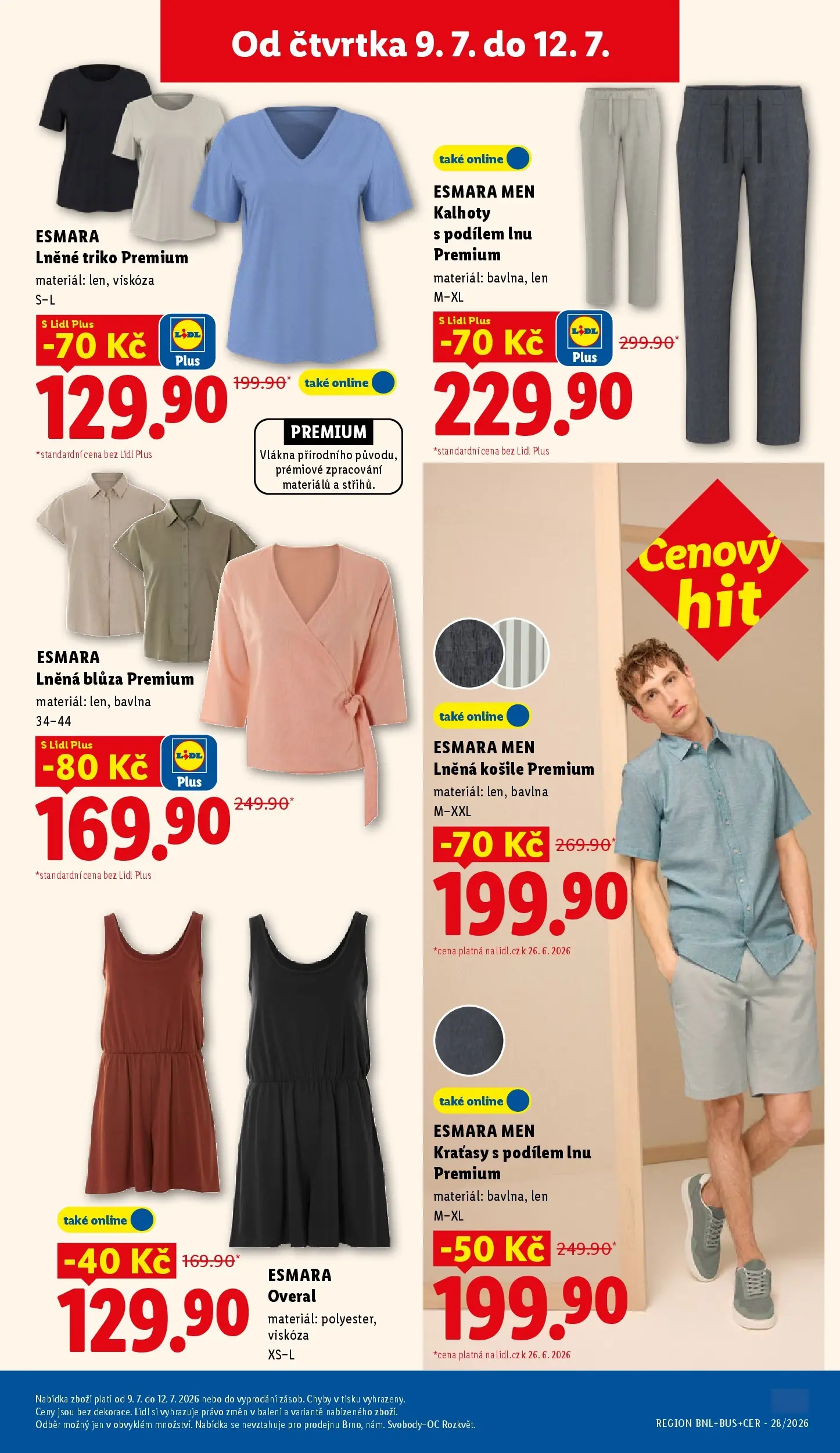 Lidl leták od 05.07.2026 - Nový akční leták | Strana: 21 | Produkty: Košile, Kalhoty, Overal, Kraťasy