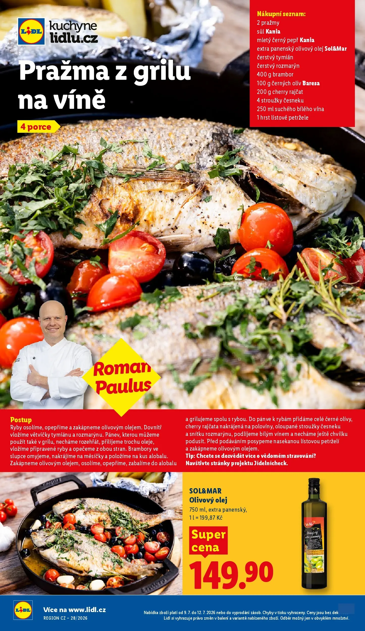 Lidl leták od 08.07.2026 - Nový akční leták | Strana: 55 | Produkty: Olej, Extra panenský olivový olej, Pražma, Brambory