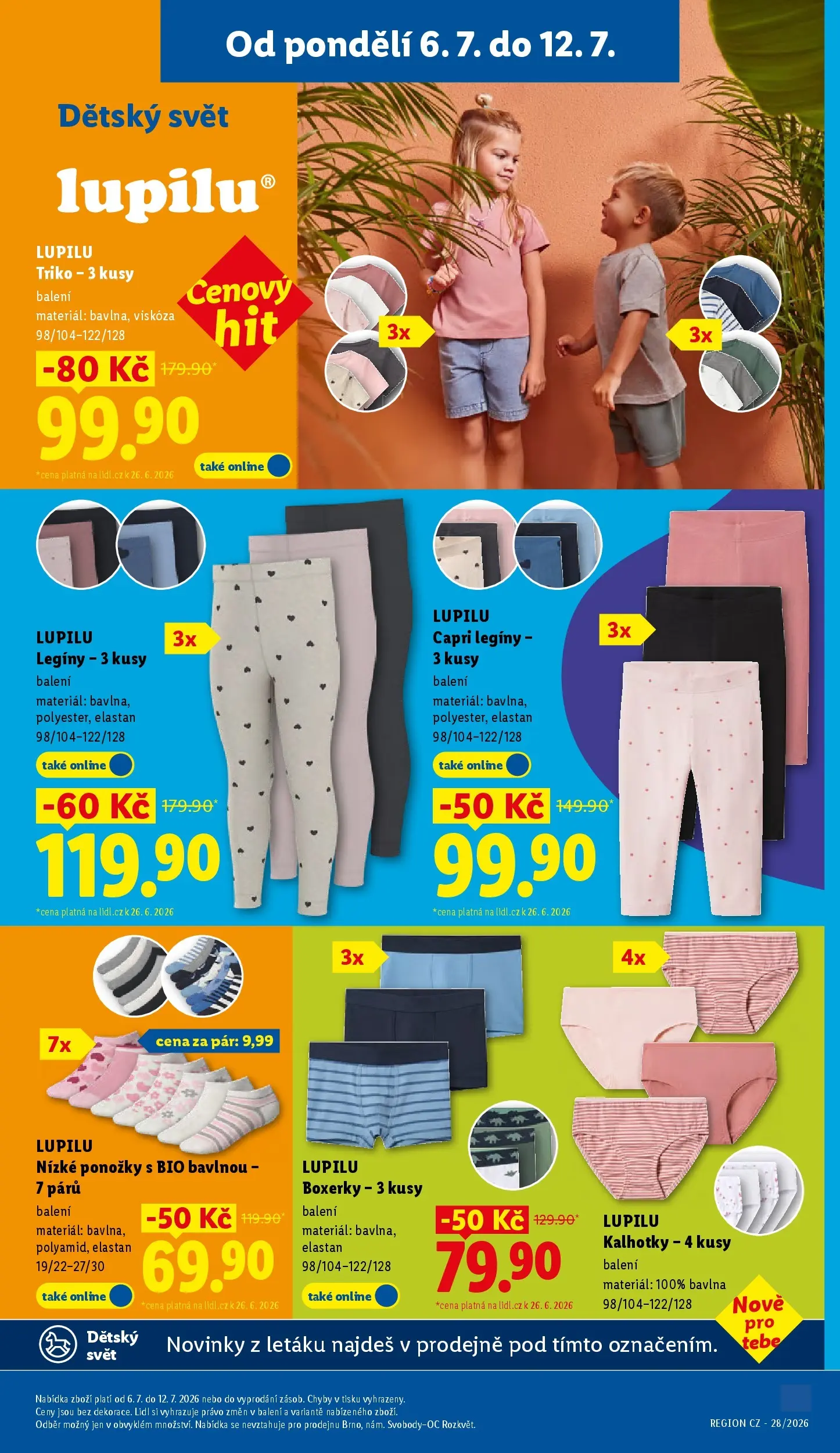 Lidl leták od 05.07.2026 - Nový akční leták | Strana: 11 | Produkty: Kalhotky, Ponožky, Legíny, Boxerky