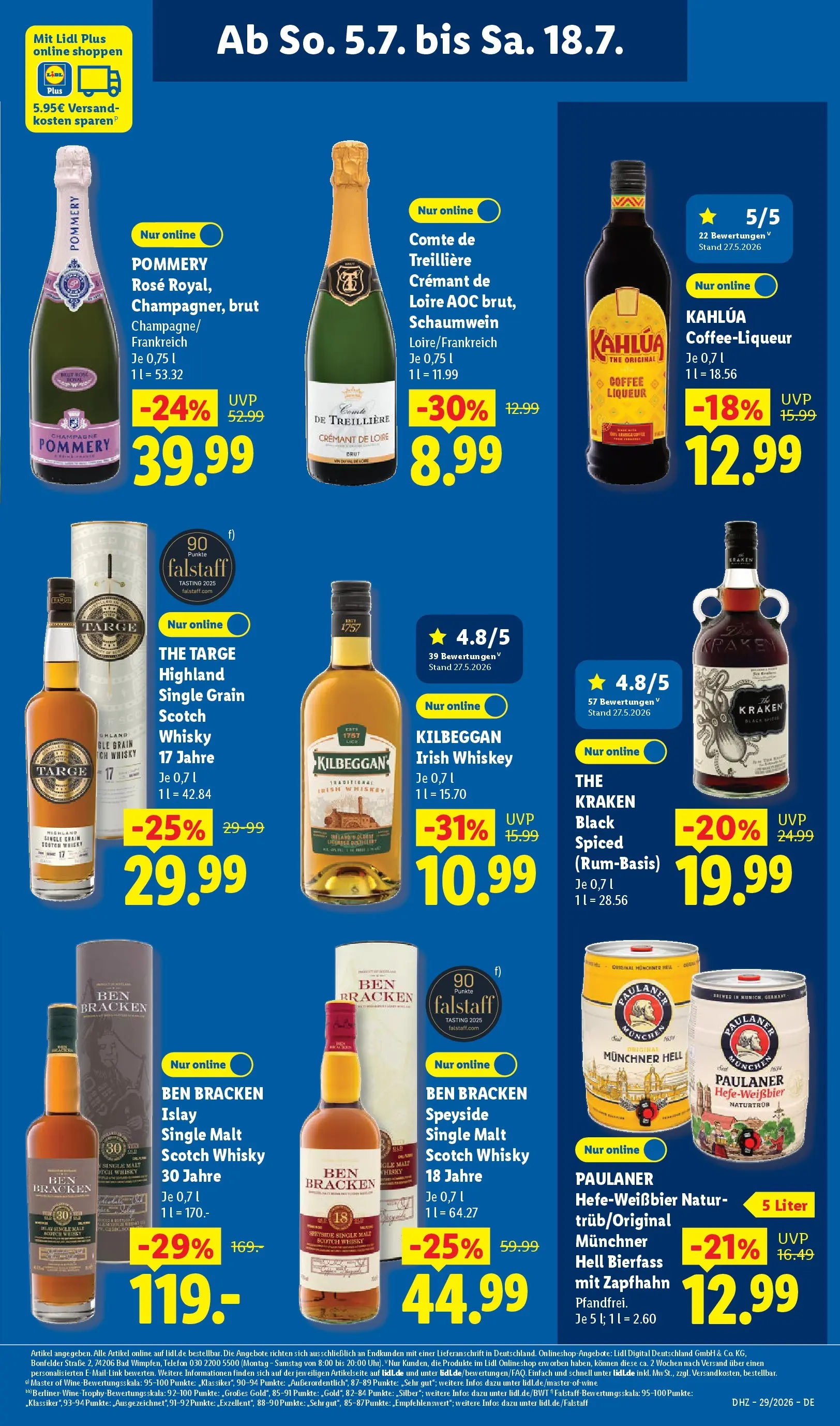 Lidl Prospekt Künzell (ab 12.07.2026) » Angebote online | Seite: 25 | Produkte: Whisky, Bad, Telefon, Paulaner Lidl Prospekt Künzell (ab 12.07.2026) zum Blättern » Angebote | Seite: 25 | Produkte: Whisky, Bad, Telefon, Paulaner