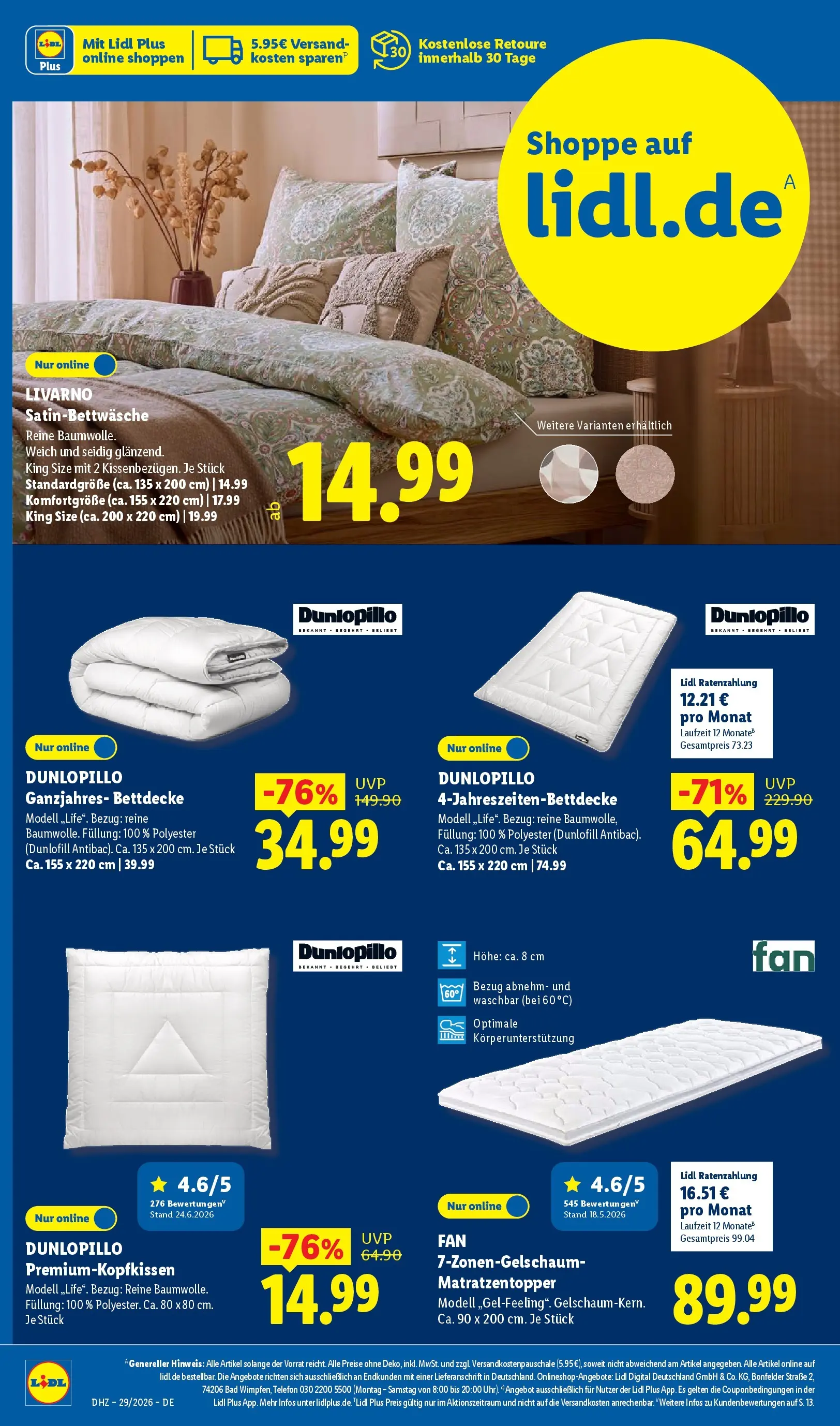 Lidl Prospekt Künzell (ab 12.07.2026) » Angebote online | Seite: 44 | Produkte: Topper, Bad, Bettdecke, Telefon Lidl Prospekt Künzell (ab 12.07.2026) zum Blättern » Angebote | Seite: 44 | Produkte: Topper, Bad, Bettdecke, Telefon