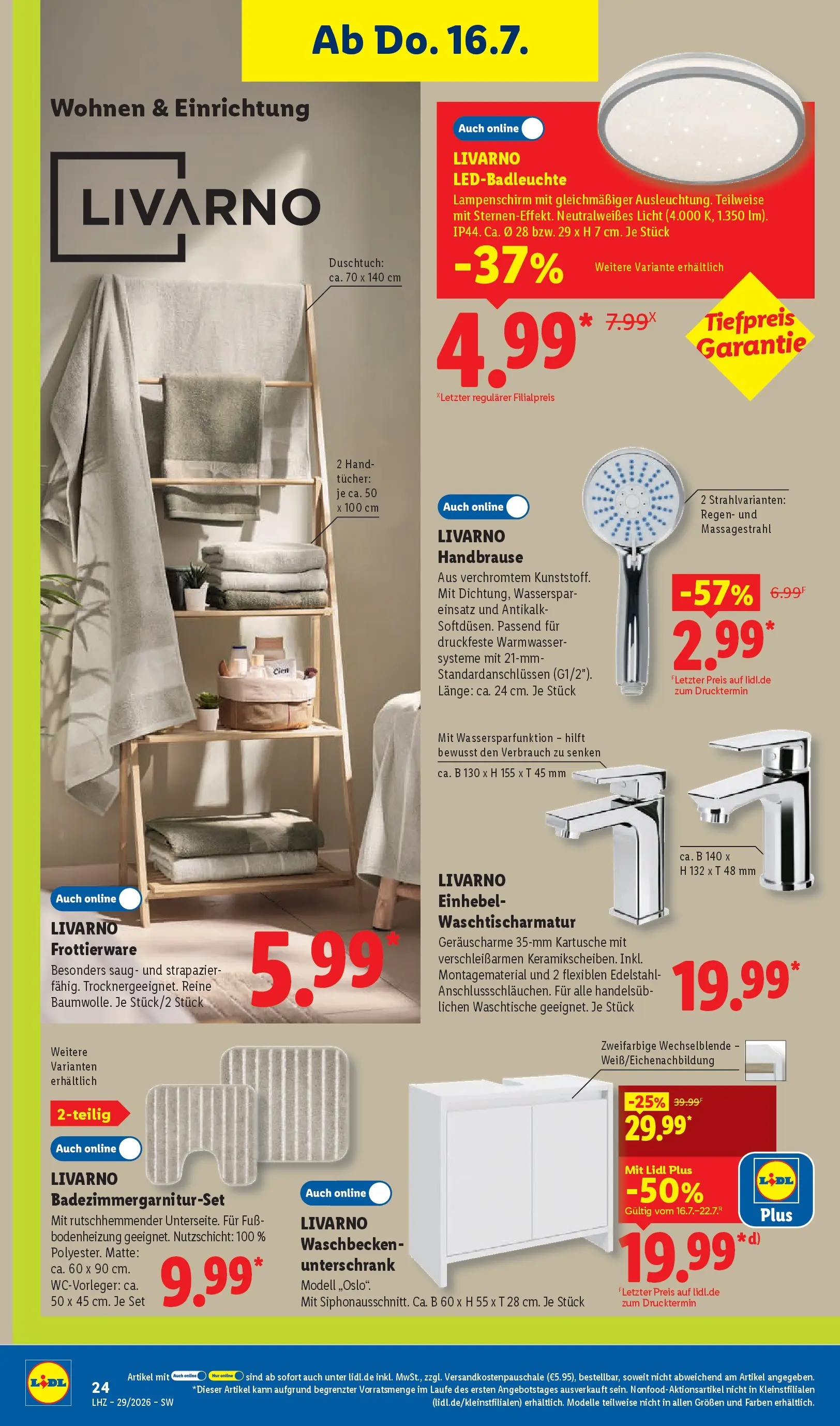 Lidl Prospekt Mühlacker (ab 12.07.2026) » Angebote online | Seite: 46 | Produkte: Mixer, Waschbecken, Unterschrank, Lampenschirm Lidl Prospekt Mühlacker (ab 12.07.2026) zum Blättern » Angebote | Seite: 46 | Produkte: Mixer, Waschbecken, Unterschrank, Lampenschirm