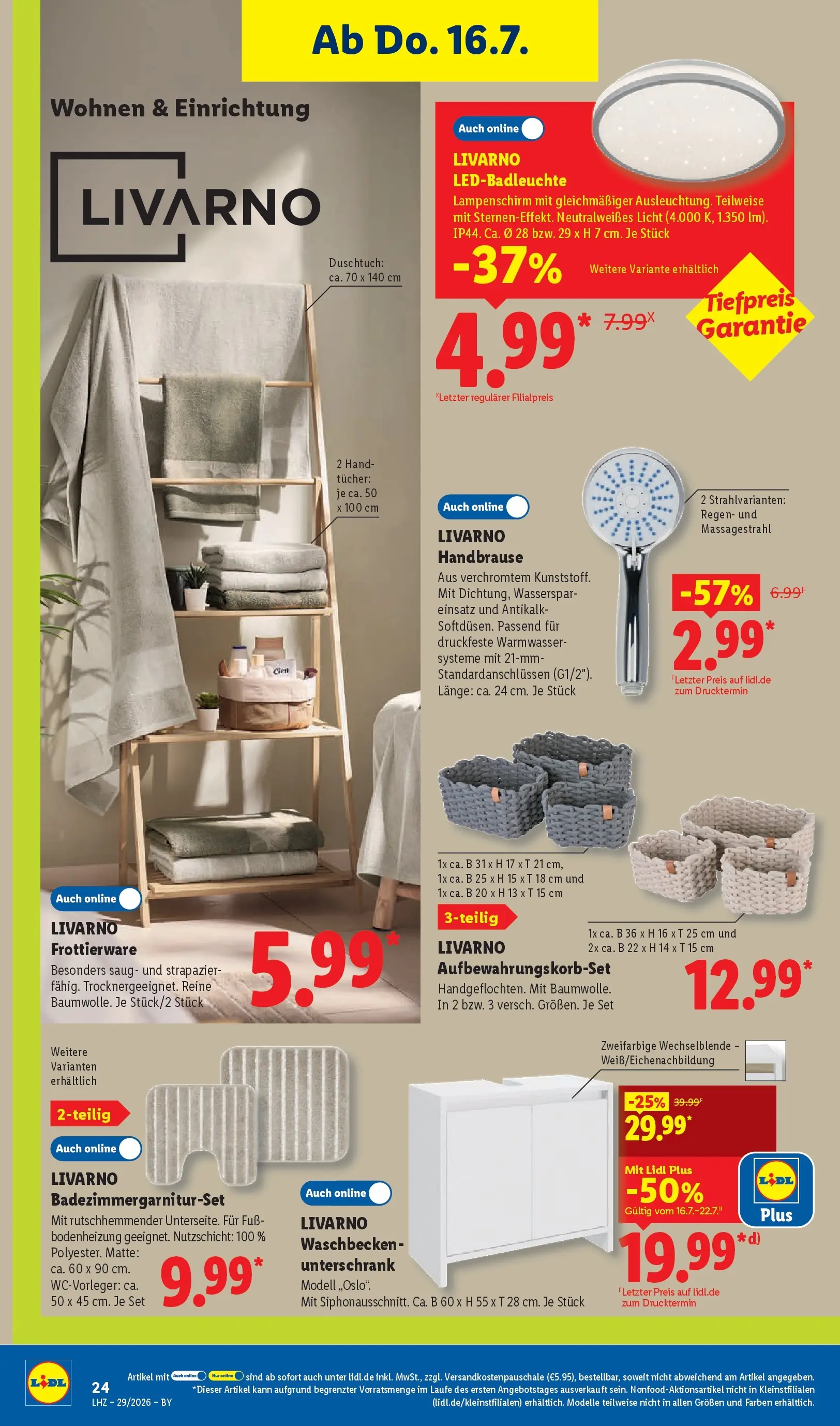 Lidl Prospekt Hof-innenstadt (ab 13.07.2026) ยป Angebote online | Seite: 46 | Produkte: Waschbecken, Unterschrank, Lampenschirm Lidl Prospekt Hof-innenstadt (ab 13.07.2026) zum Blรคttern ยป Angebote | Seite: 46 | Produkte: Waschbecken, Unterschrank, Lampenschirm