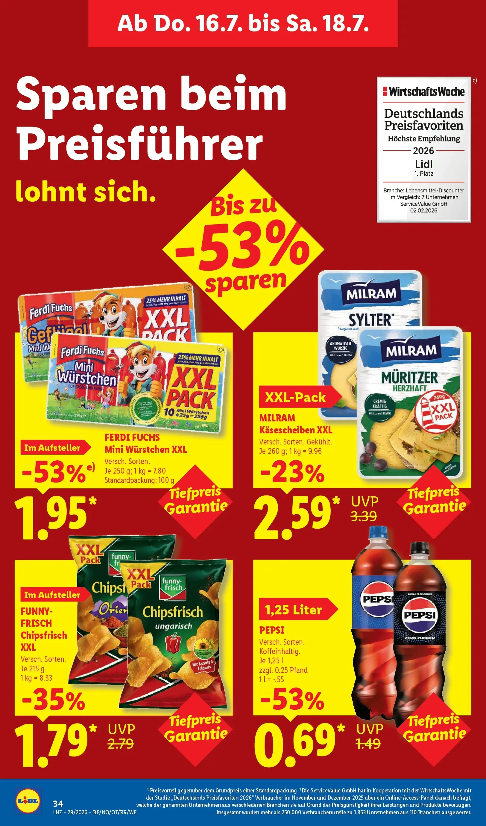 Lidl Prospekt Künzell (ab 12.07.2026) » Angebote online | Seite: 68 | Produkte: Cola, Funny frisch, Milram, Chips Lidl Prospekt Künzell (ab 12.07.2026) zum Blättern » Angebote | Seite: 68 | Produkte: Cola, Funny frisch, Milram, Chips