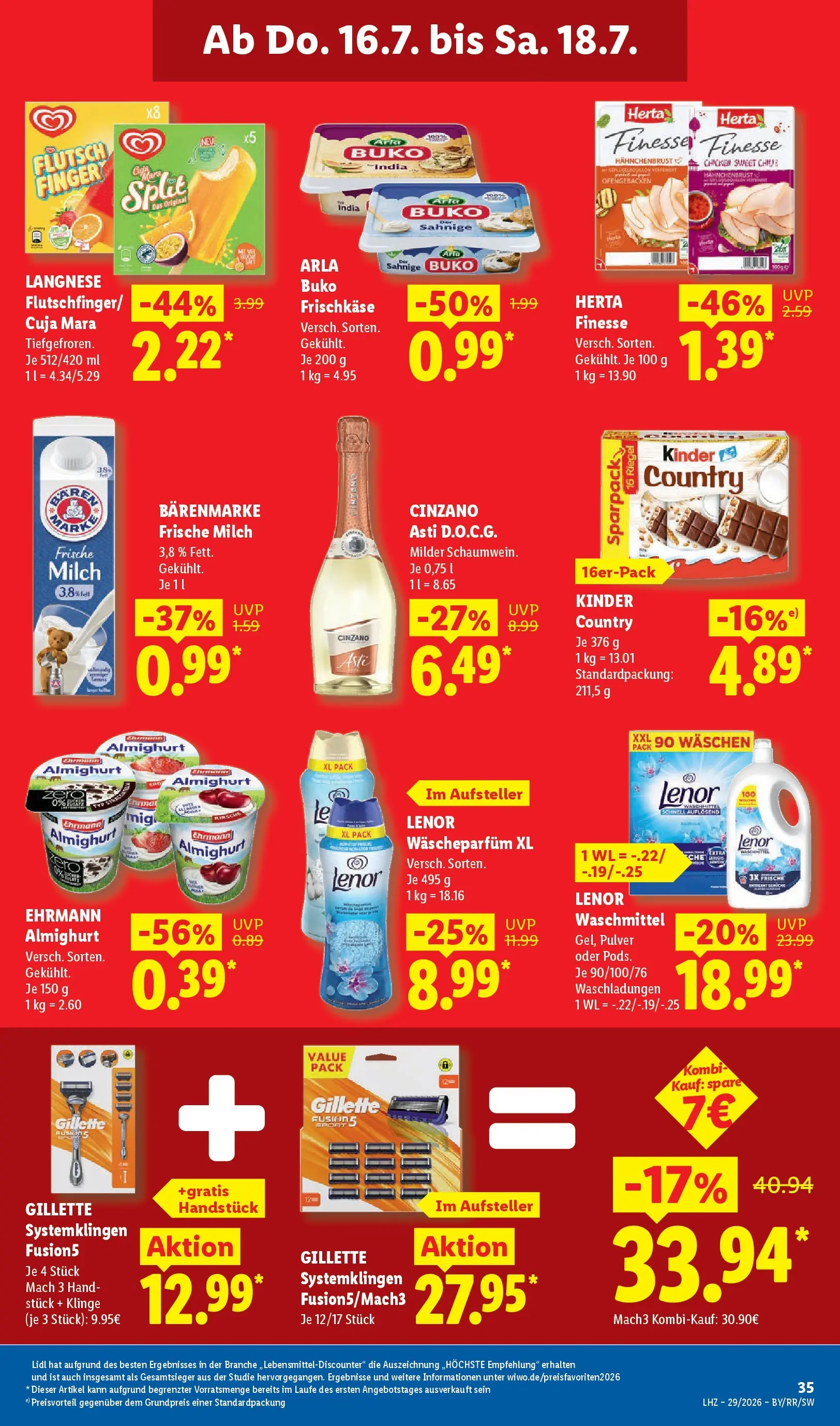 Lidl Prospekt Mühlacker (ab 12.07.2026) » Angebote online | Seite: 69 | Produkte: Langnese, Ehrmann almighurt, Kinder country, Hahnchenbrust Lidl Prospekt Mühlacker (ab 12.07.2026) zum Blättern » Angebote | Seite: 69 | Produkte: Langnese, Ehrmann almighurt, Kinder country, Hahnchenbrust
