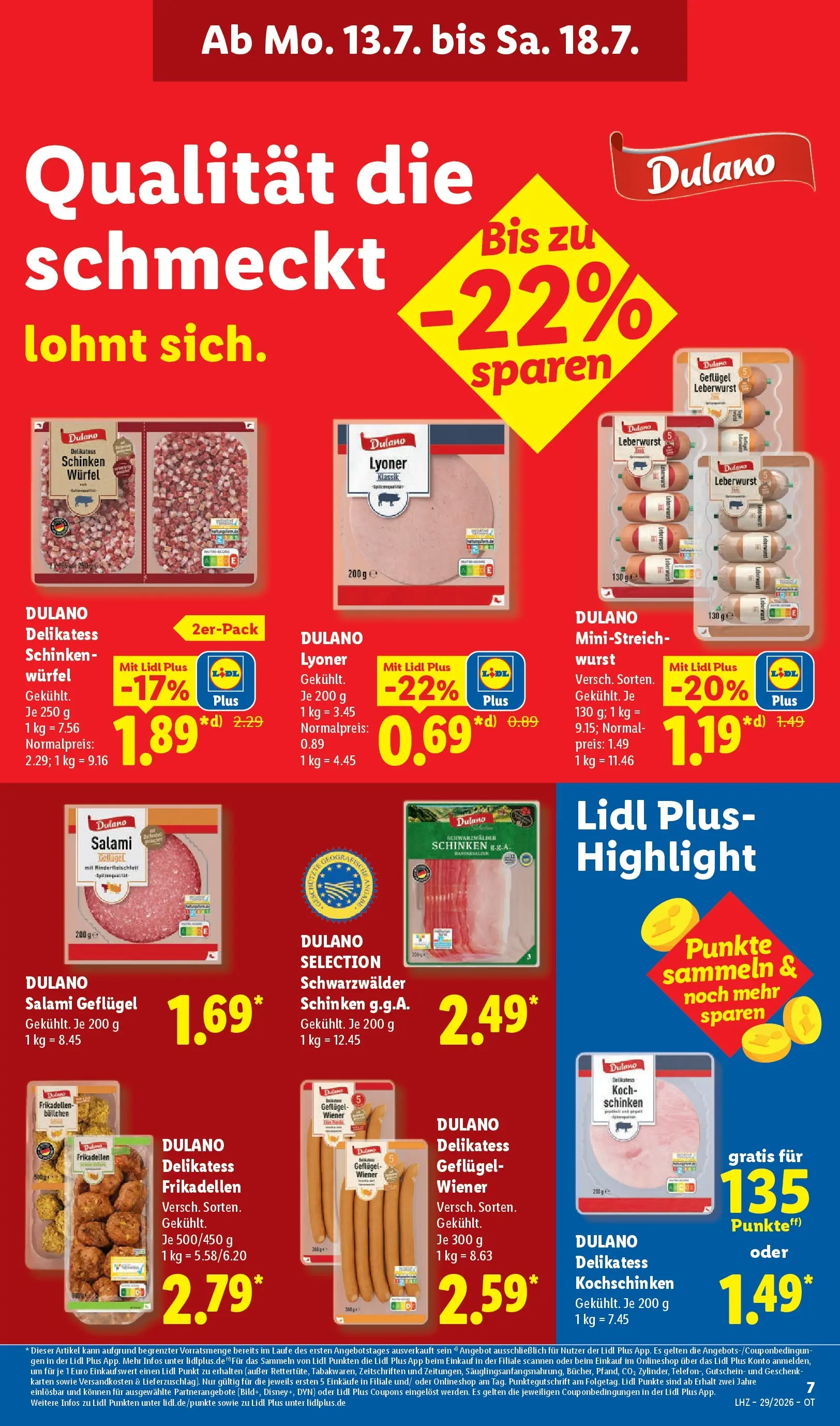 Lidl Prospekt Senftenberg (ab 12.07.2026) ยป Angebote online | Seite: 15 | Produkte: Wurst, Salami, Schinken Lidl Prospekt Senftenberg (ab 12.07.2026) zum Blรคttern ยป Angebote | Seite: 15 | Produkte: Wurst, Salami, Schinken