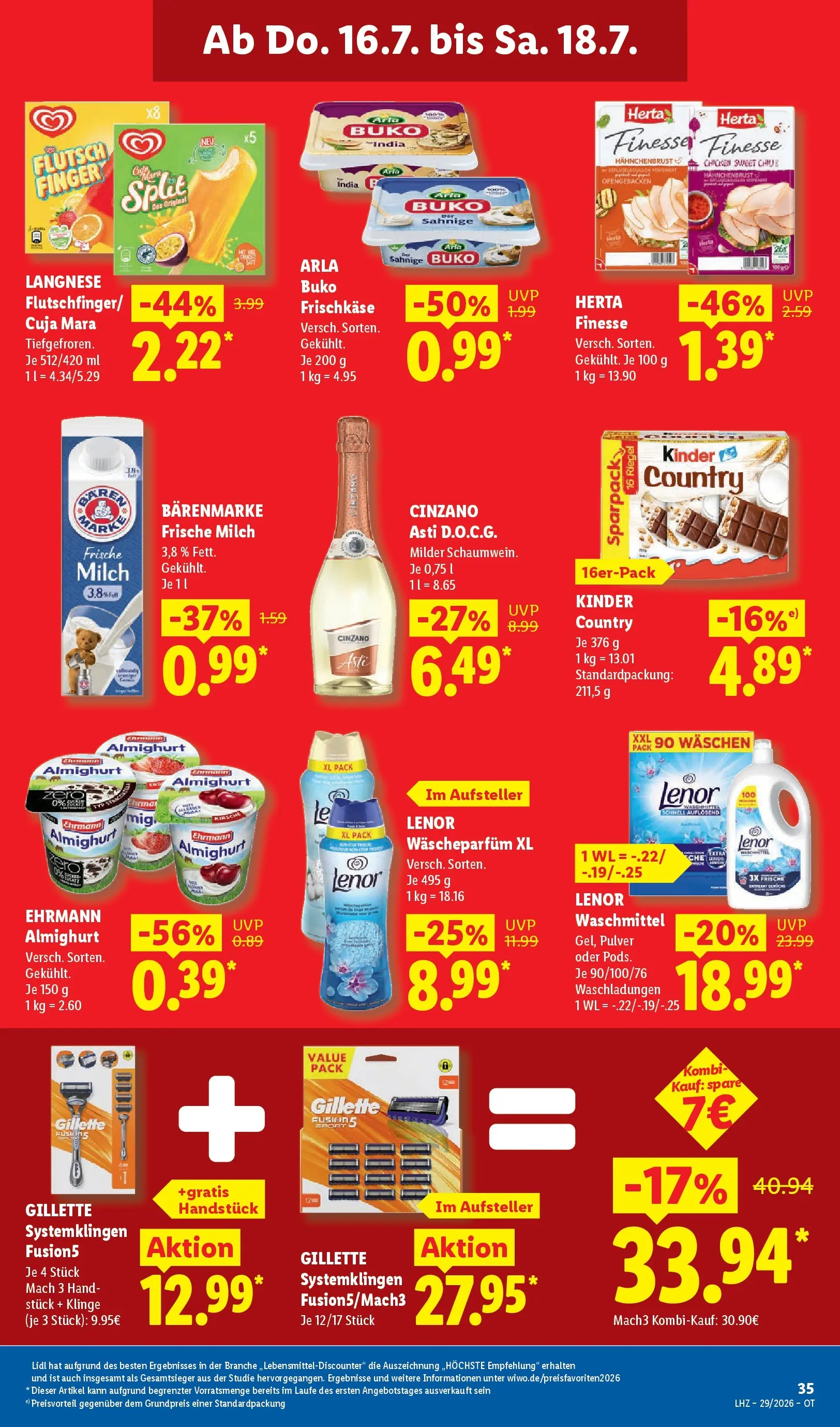 Lidl Prospekt Senftenberg (ab 12.07.2026) ยป Angebote online | Seite: 69 | Produkte: Lenor, Milch, Arla buko, Herta finesse Lidl Prospekt Senftenberg (ab 12.07.2026) zum Blรคttern ยป Angebote | Seite: 69 | Produkte: Lenor, Milch, Arla buko, Herta finesse
