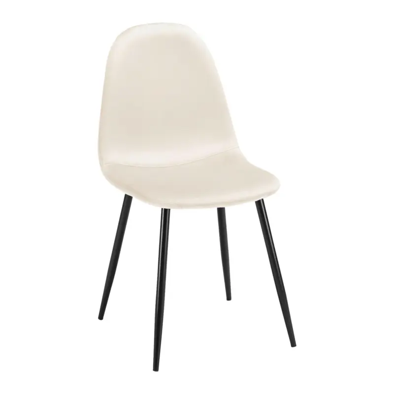 Stuhl Lio Beige Samtbezug Gepolstert