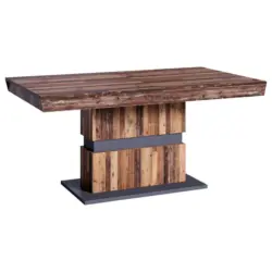 Esstisch 160/90/75 cm Nachbildung Holzwerkstoff ausziehbar, lichtecht, in verschiedenen Gr&ouml;&szlig;en erh&auml;ltlich, in verschiedenen Holzdekoren erh&auml;ltlich rechteckig Anthrazit, Dunkelbraun