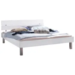 Bett 140/200 cm in Wei&szlig;