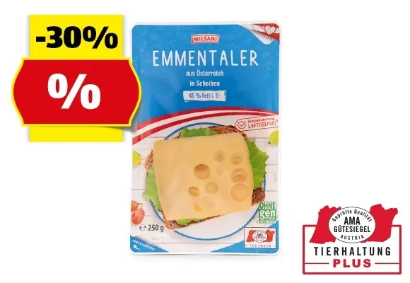 MILSANI Emmentaler Scheiben, 250 g