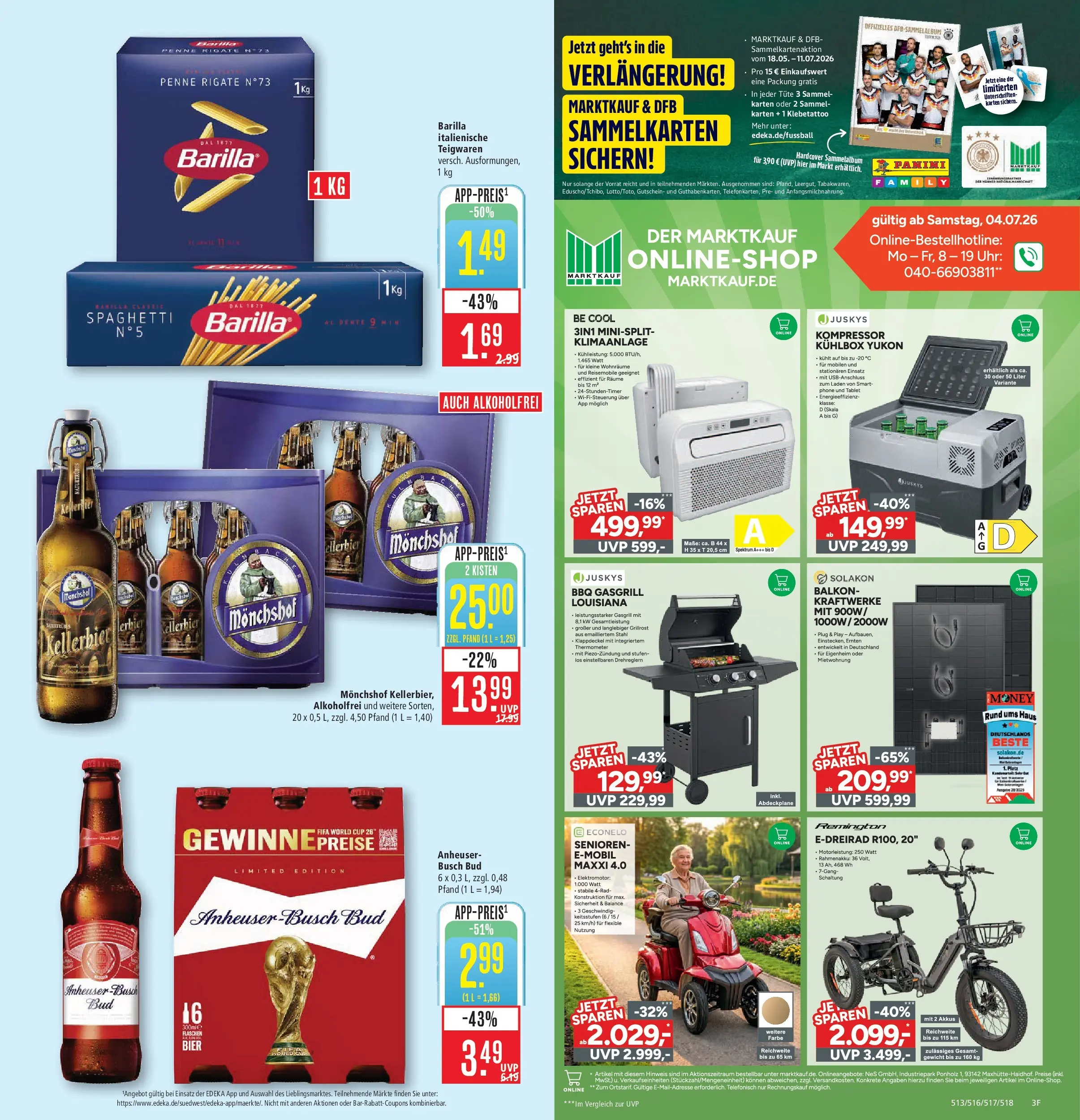 Marktkauf - Marktkauf: Wochenangebote (ab 06.07.2026) » Angebote online | Seite: 3 | Produkte: Monchshof, Klimaanlage, Gewicht, Barilla
