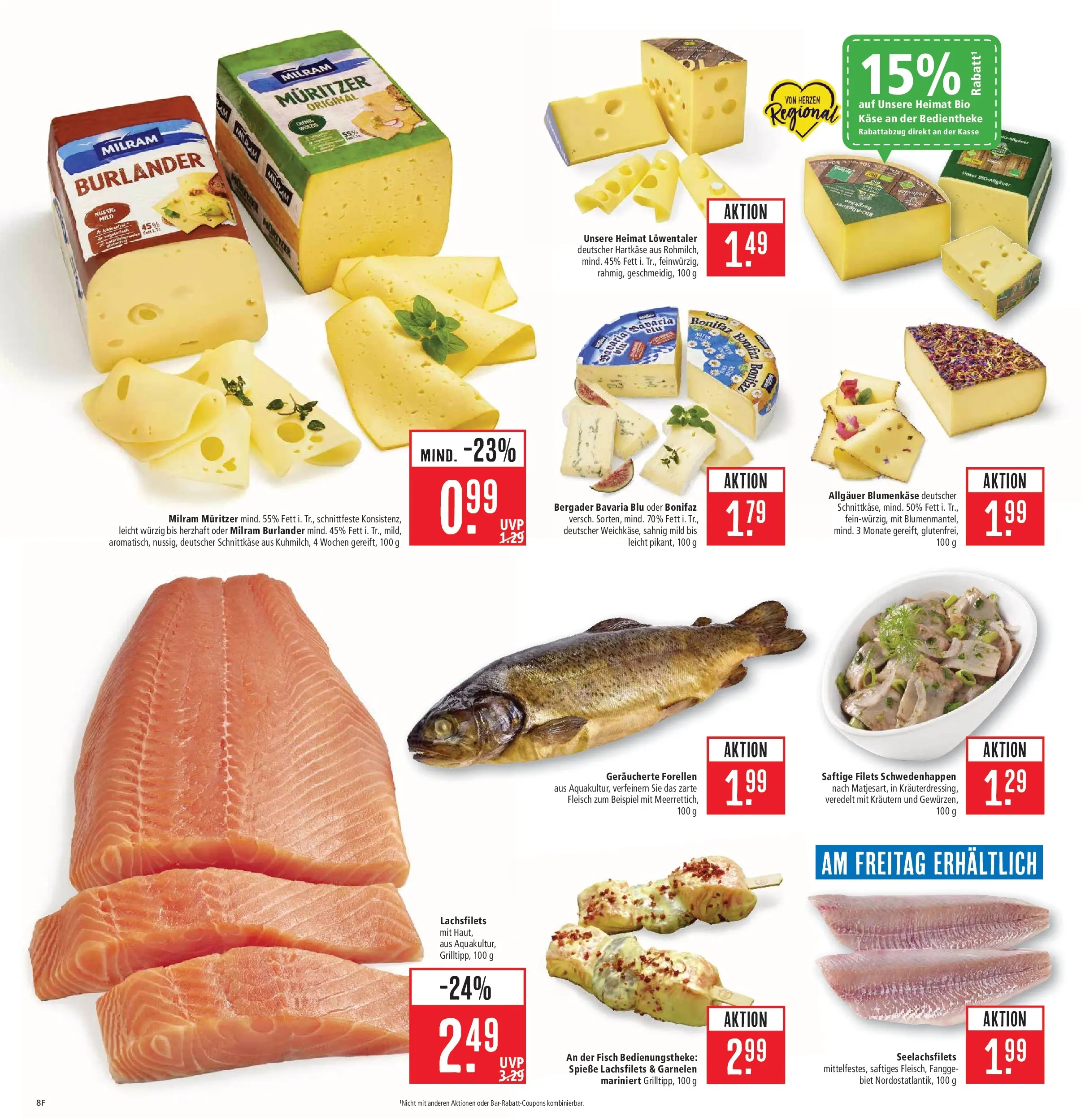 Marktkauf Prospekt Kirchheim (ab 05.07.2026) » Angebote online | Seite: 8 | Produkte: Käse, Spieße, Milram, Fleisch