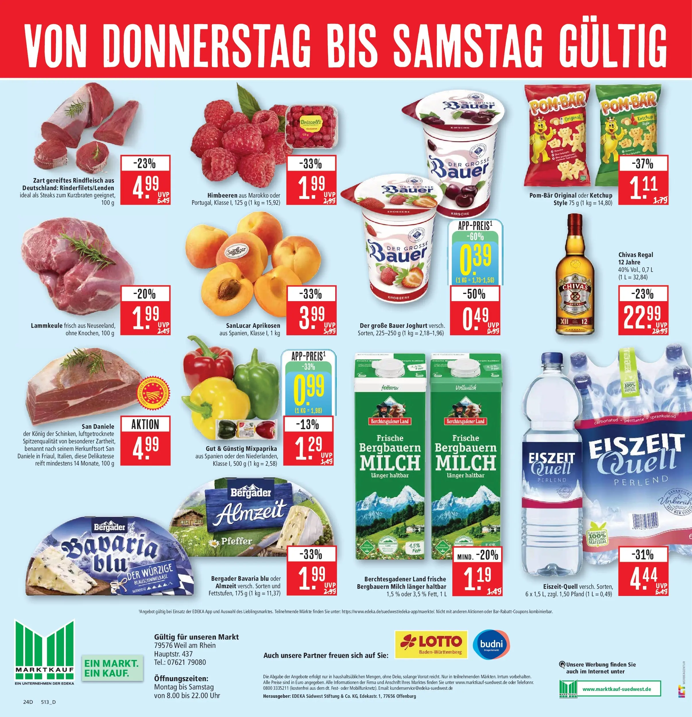Marktkauf Prospekt Weil Am Rhein (ab 06.07.2026) » Angebote online | Seite: 30 | Produkte: Himbeeren, Bauer joghurt, Ketchup, Uhr
