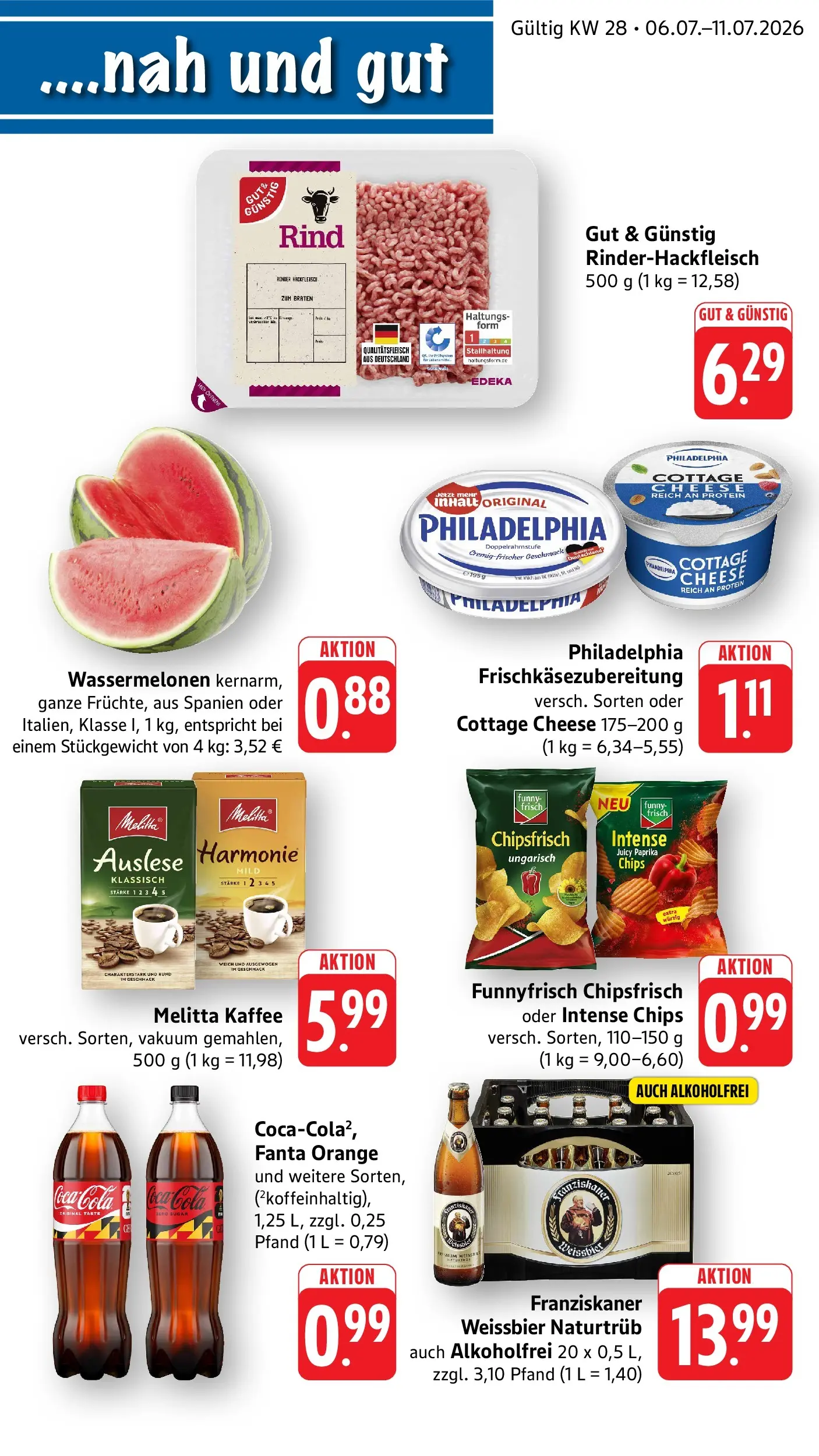 Edeka - EDEKA: Wochenangebote (ab 05.07.2026) » Angebote Online | Seite: 1 | Produkte: Franziskaner, Coca cola, Weißbier, Paprika