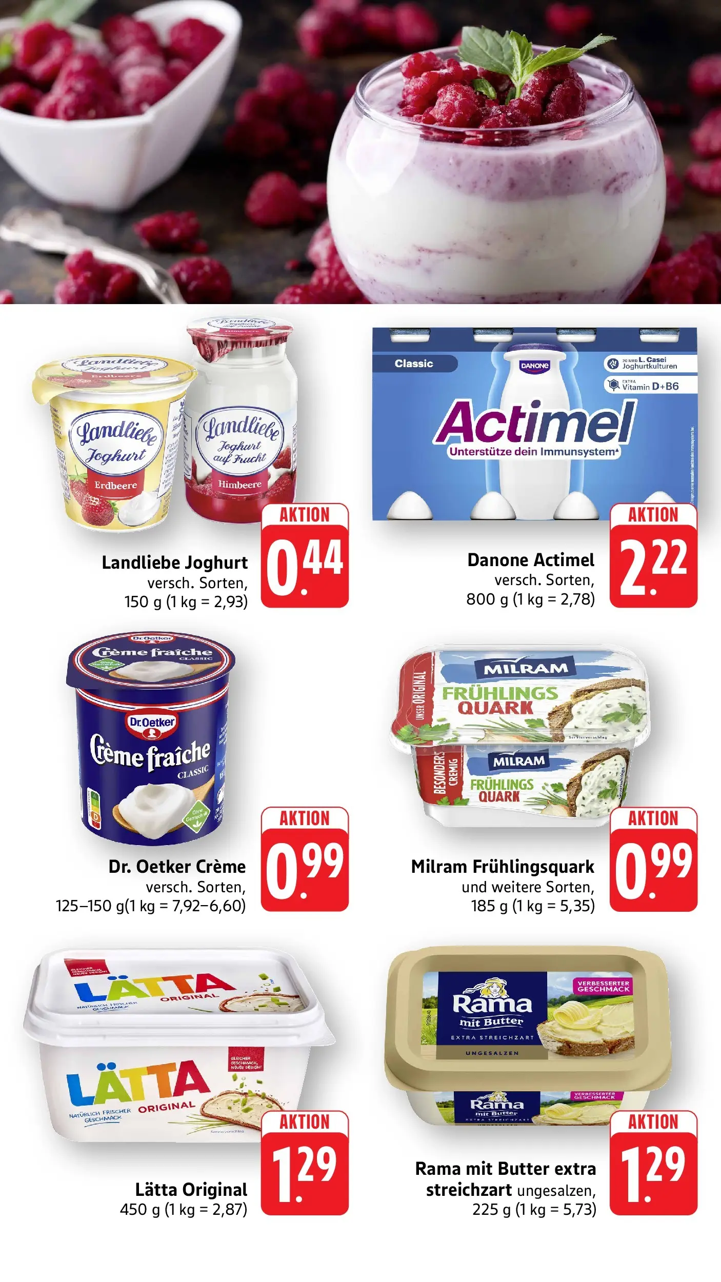 Edeka - EDEKA: Wochenangebote (ab 05.07.2026) » Angebote Online | Seite: 4 | Produkte: Quark, Joghurt, Landliebe joghurt, Himbeere