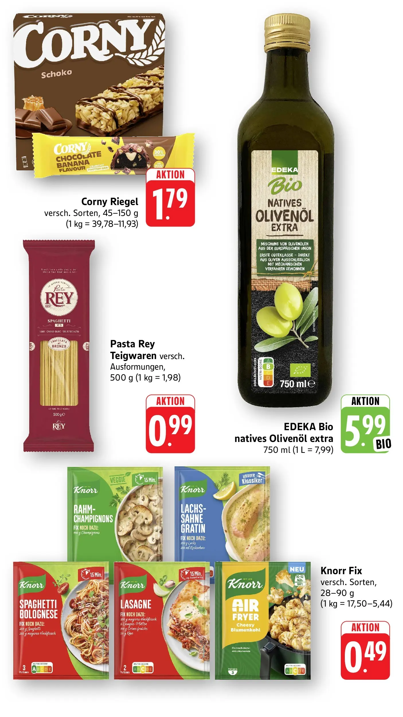 Edeka - EDEKA: Wochenangebote (ab 05.07.2026) » Angebote Online | Seite: 7 | Produkte: Corny riegel, Blumenkohl, Pasta, Sahne