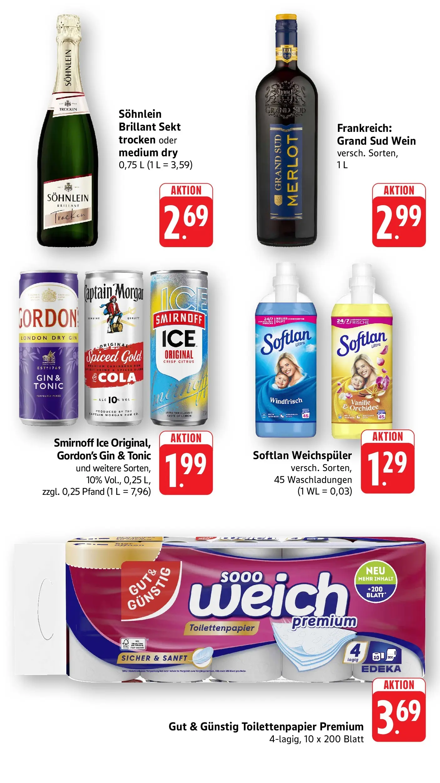 Edeka - EDEKA: Wochenangebote (ab 05.07.2026) » Angebote Online | Seite: 9 | Produkte: Rum, Weichspüler, Smirnoff, Captain morgan