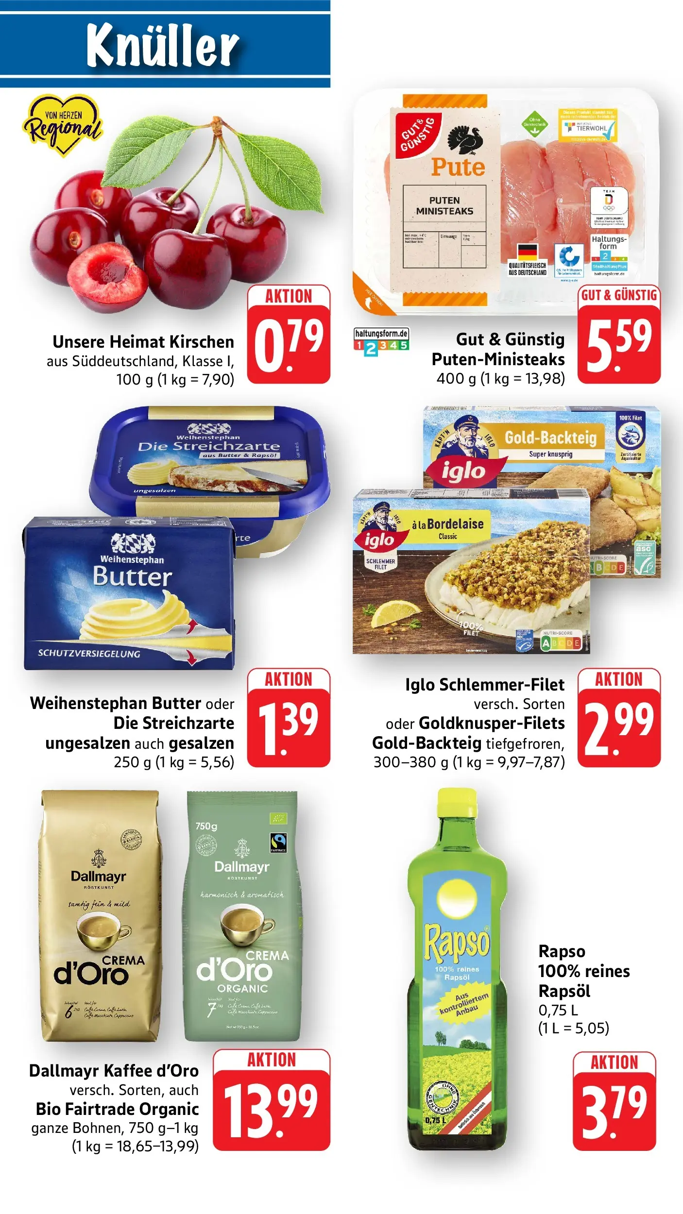 Edeka - EDEKA: Wochenangebote (ab 05.07.2026) » Angebote Online | Seite: 10 | Produkte: Weihenstephan butter, Kirschen, Dallmayr, Iglo schlemmerfilet