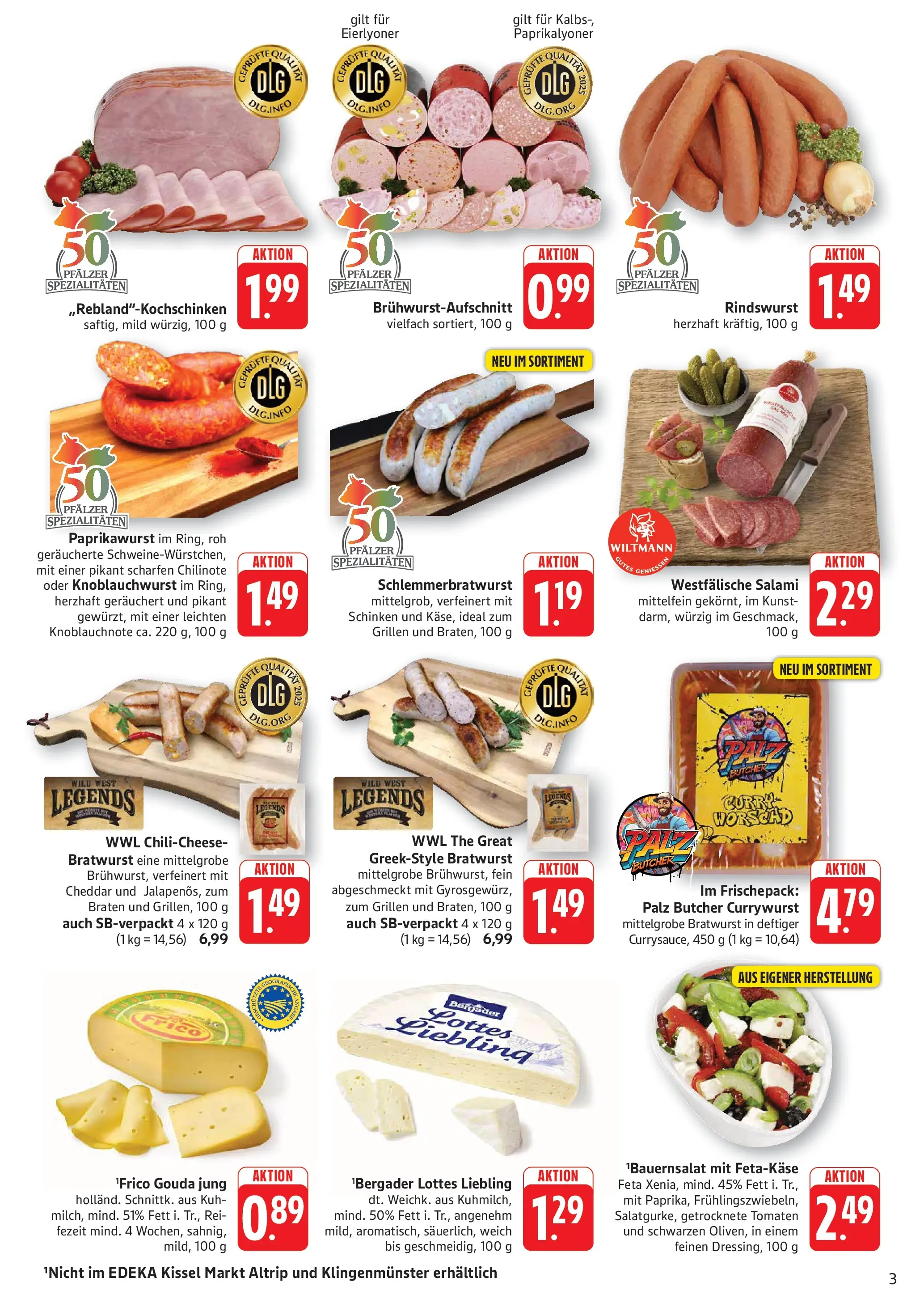 Edeka - EDEKA: Wochenangebote (ab 05.07.2026) » Angebote Online | Seite: 3 | Produkte: Gouda, Bratwurst, Tomaten, Salami
