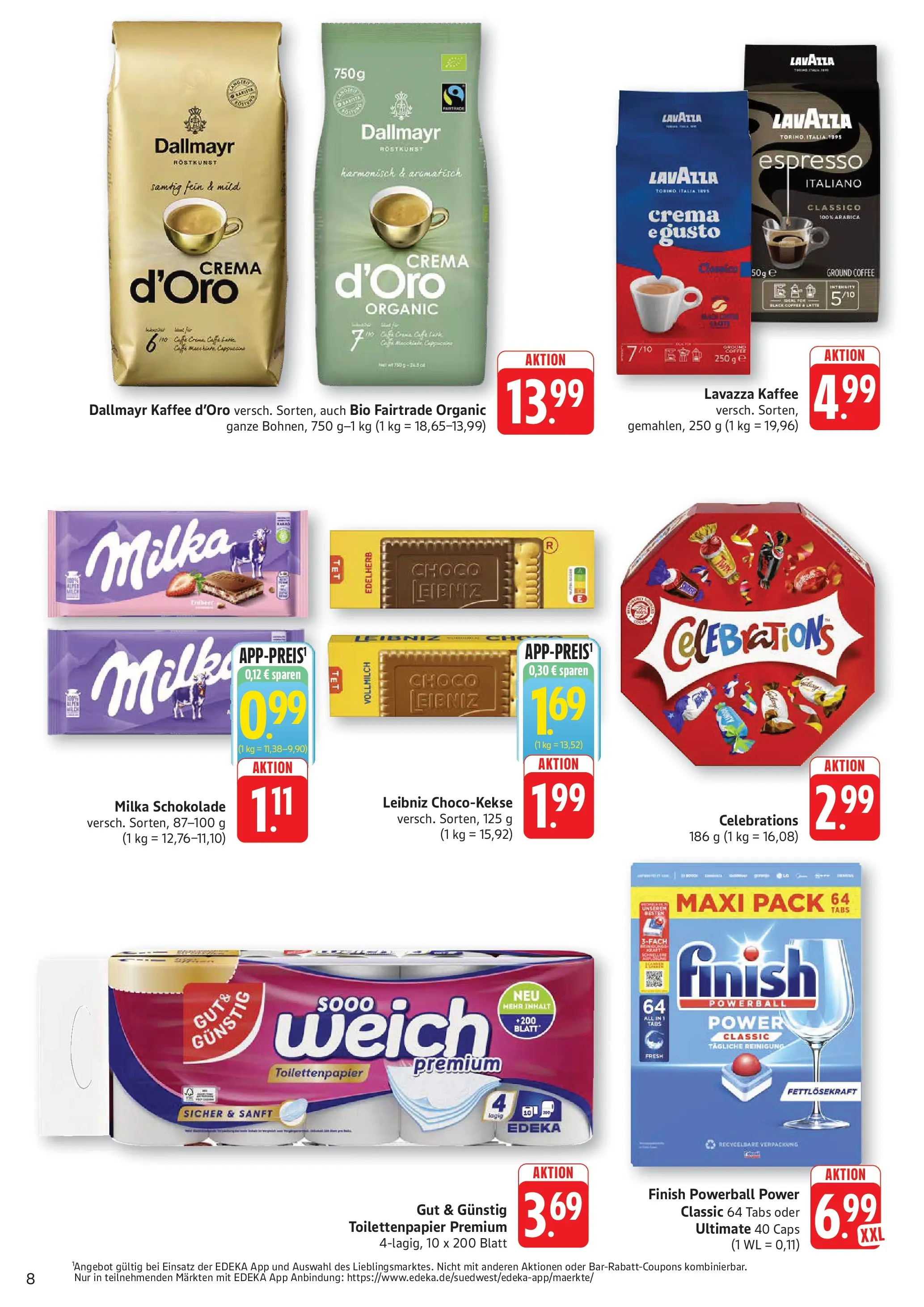 Edeka - EDEKA: Wochenangebote (ab 05.07.2026) » Angebote Online | Seite: 8 | Produkte: Lavazza, Kaffee, Schokolade, Toilettenpapier