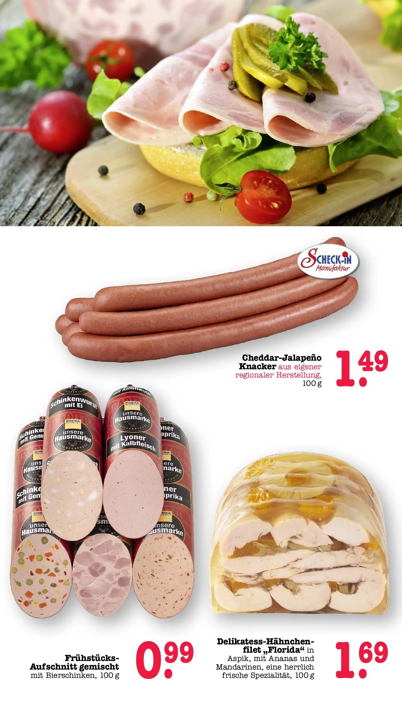 E center Prospekt Achern (ab 05.07.2026) zum Blättern | Seite: 4 | Produkte: Ananas, Schinken