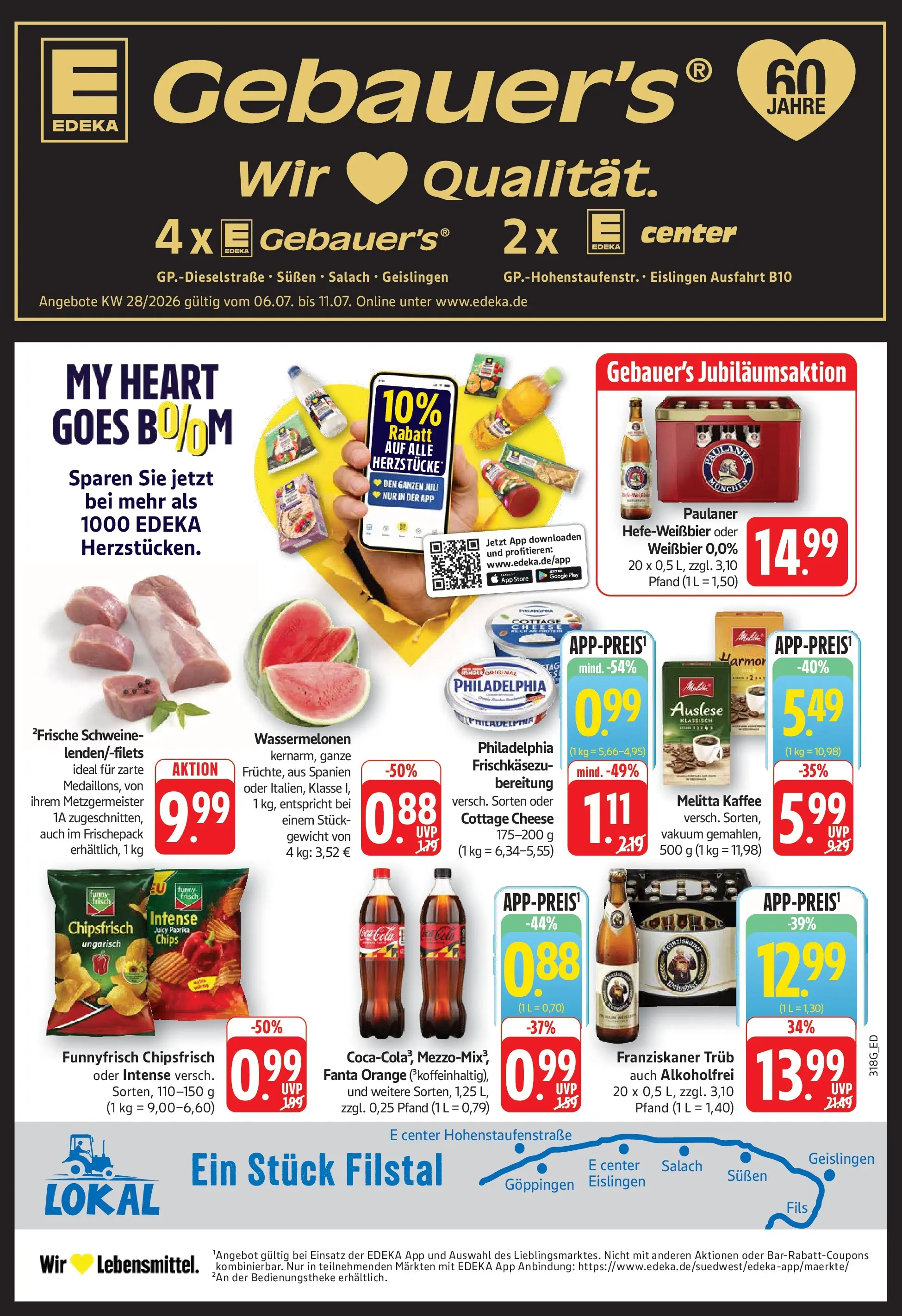 Edeka - EDEKA: Wochenangebote (ab 05.07.2026) » Angebote Online | Seite: 1 | Produkte: Gewicht, Fanta, Chips, Paulaner