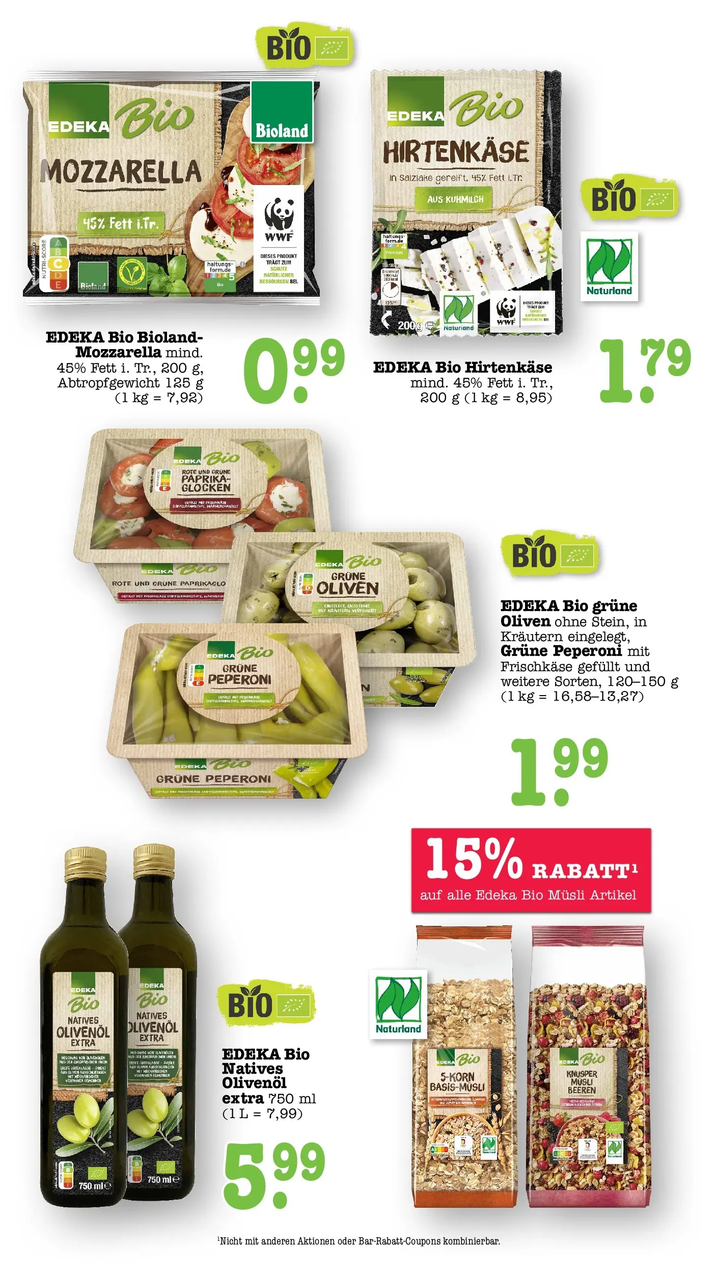 E center Prospekt Achern (ab 05.07.2026) zum Blättern | Seite: 35 | Produkte: Mozzarella, Olivenol, Frischkase, Maus
