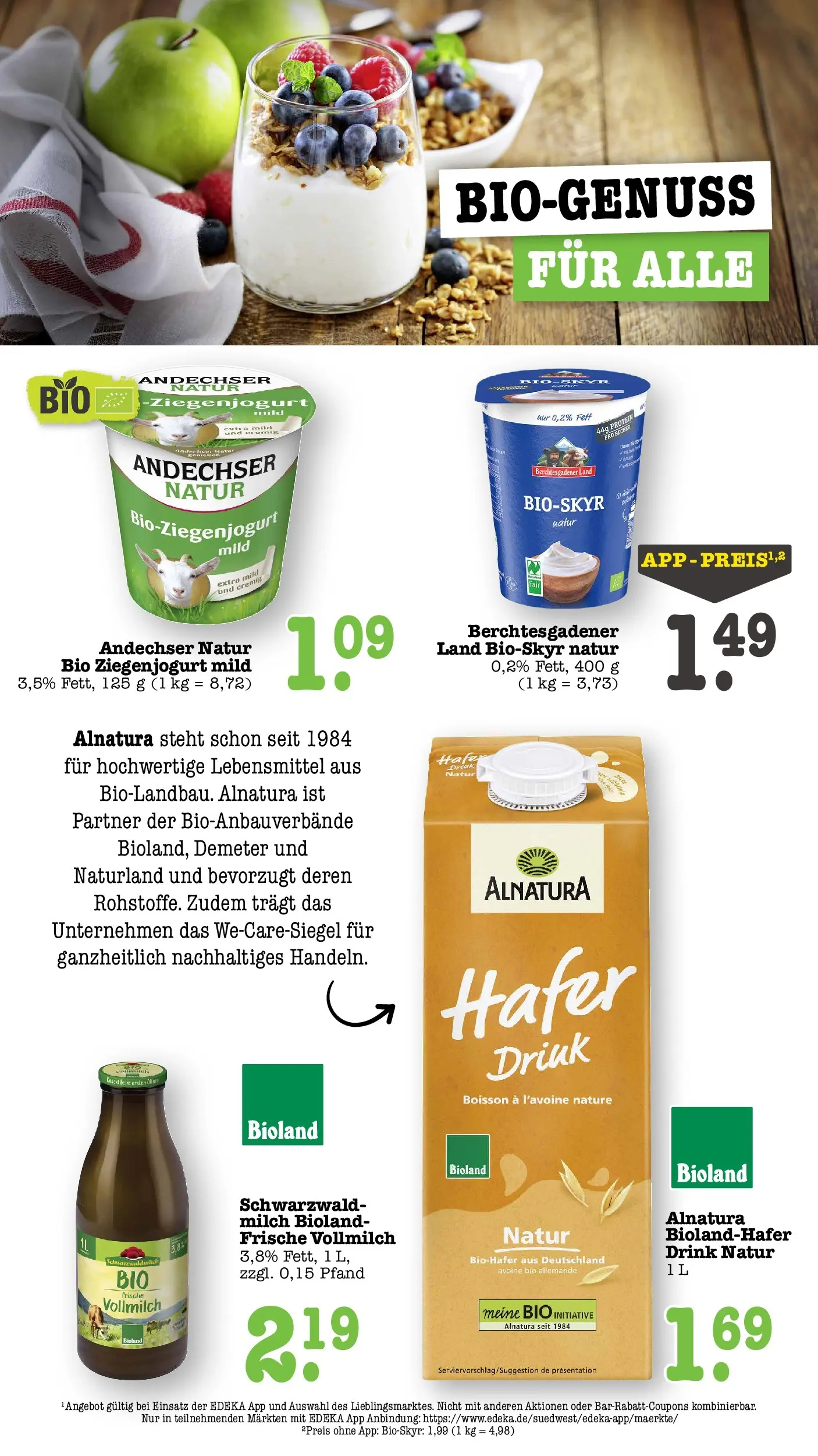 E center Prospekt Achern (ab 05.07.2026) zum Blättern | Seite: 36 | Produkte: Milch