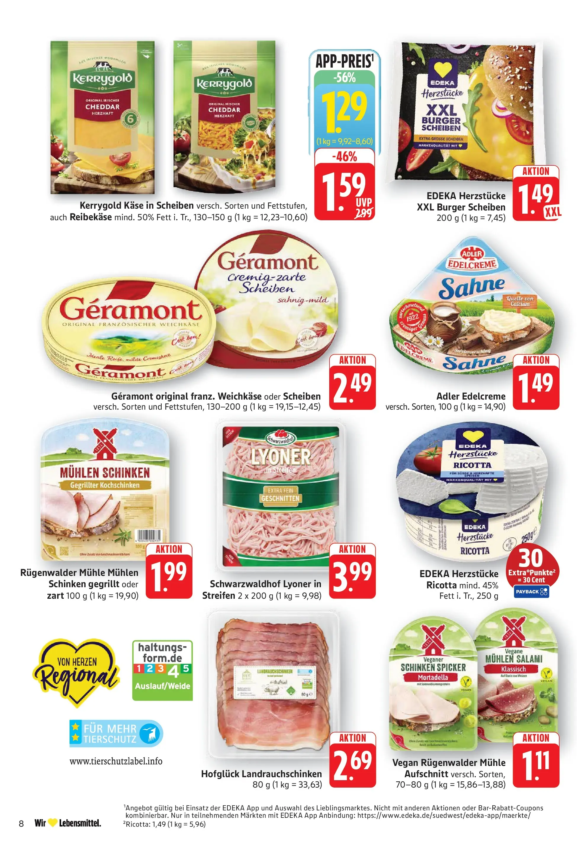 Edeka - EDEKA: Wochenangebote (ab 05.07.2026) » Angebote Online | Seite: 8 | Produkte: Geramont, Käse, Salami, Schinken