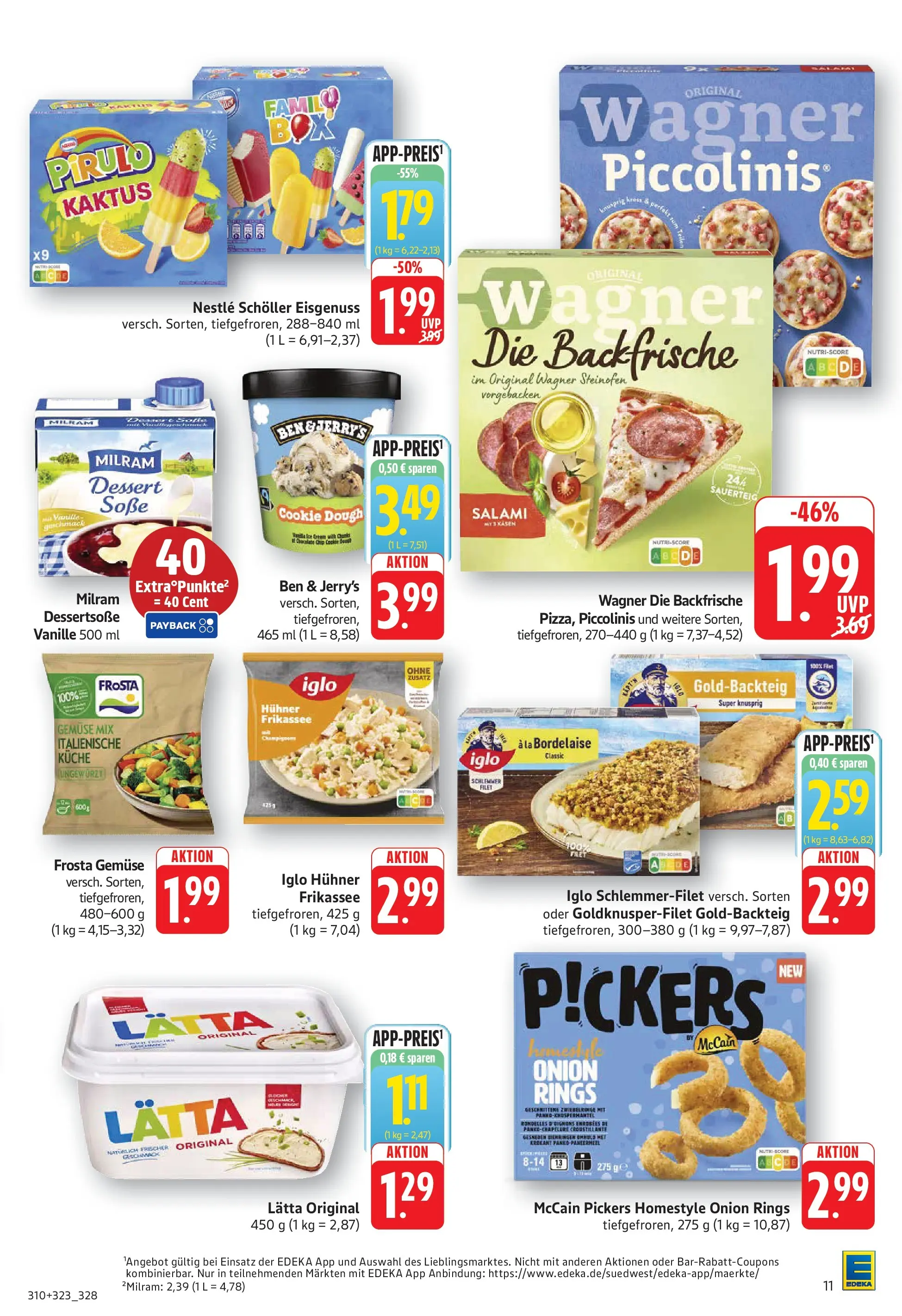 Edeka - EDEKA: Wochenangebote (ab 05.07.2026) » Angebote Online | Seite: 11 | Produkte: McCain, Frosta, Soße, Piccolinis
