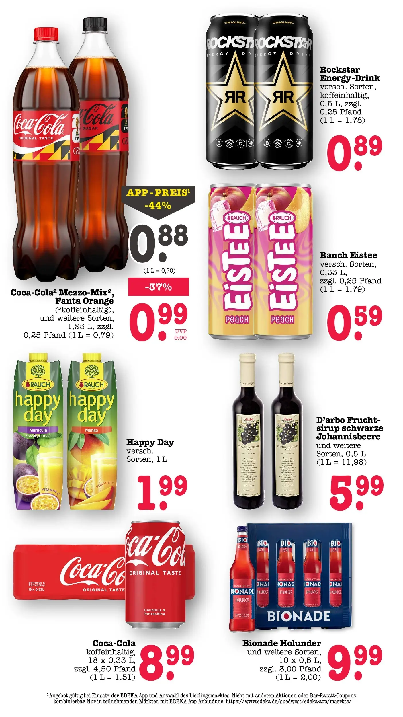 E center Prospekt Achern (ab 05.07.2026) zum Blättern | Seite: 51 | Produkte: Cola, Rockstar, Sirup, Mango