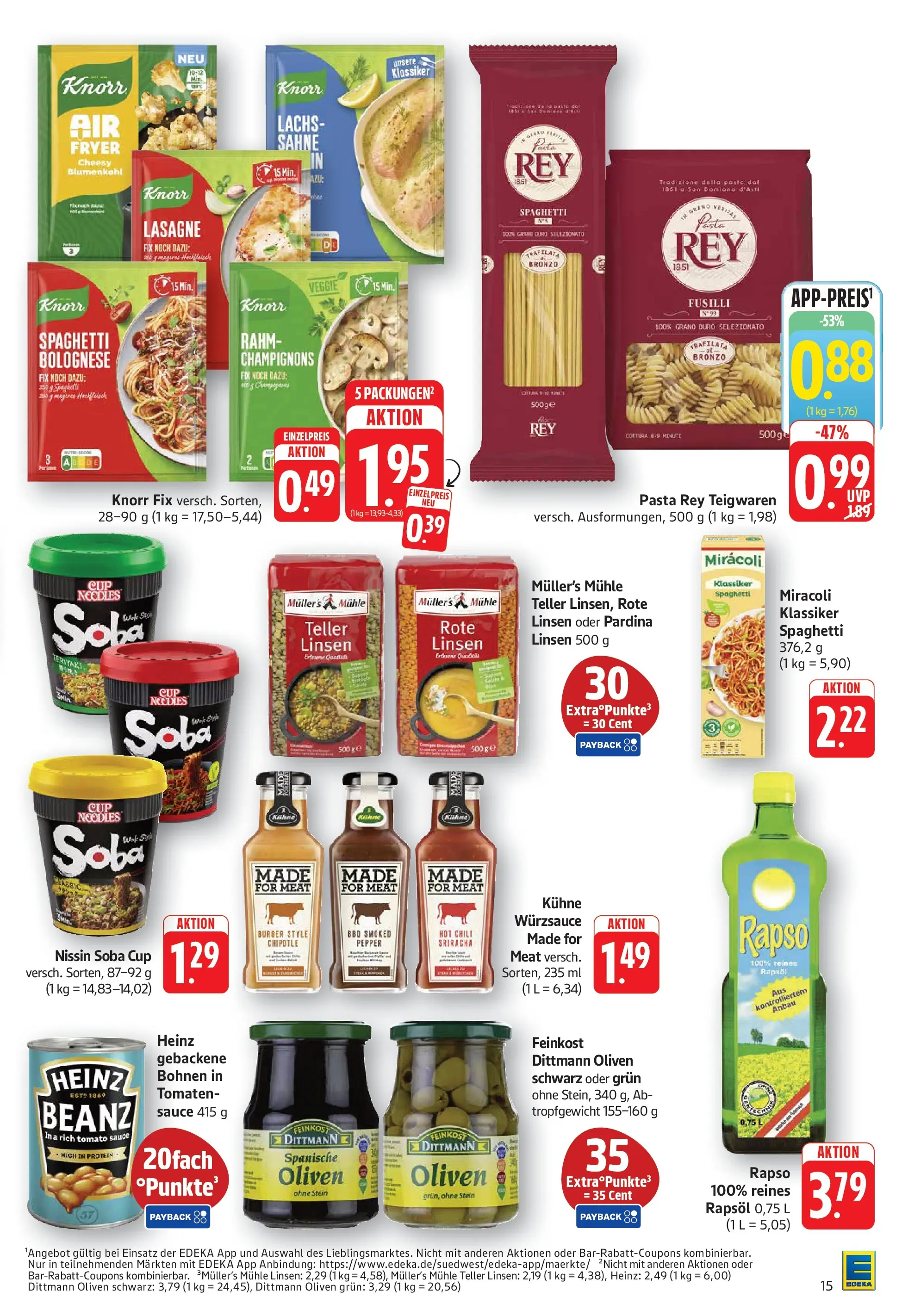 Edeka - EDEKA: Wochenangebote (ab 05.07.2026) » Angebote Online | Seite: 15 | Produkte: Burger, Chili, Pasta, Hackfleisch