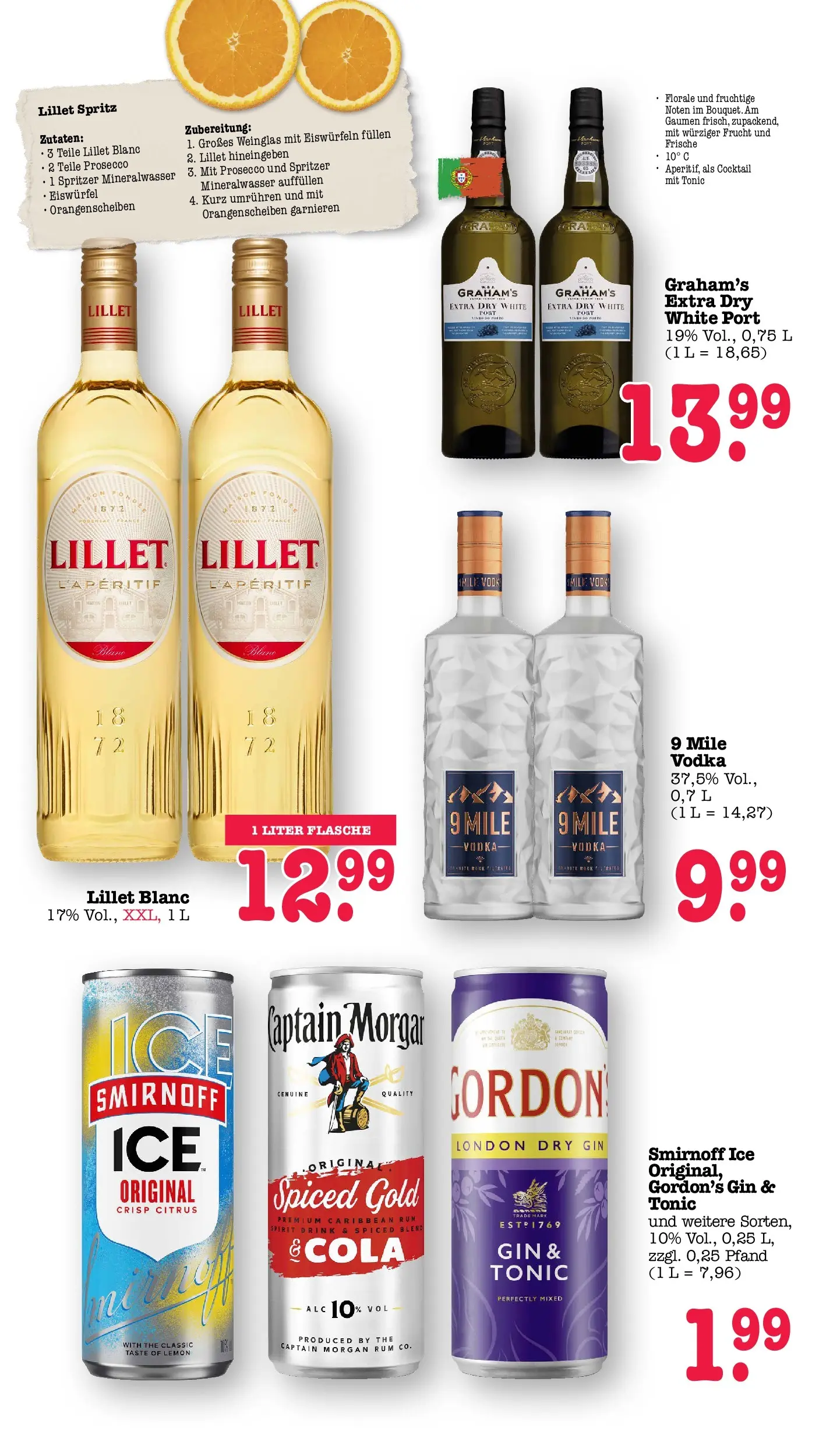 E center Prospekt Achern (ab 05.07.2026) zum Blättern | Seite: 61 | Produkte: Rum, Lillet, Captain morgan, Gin
