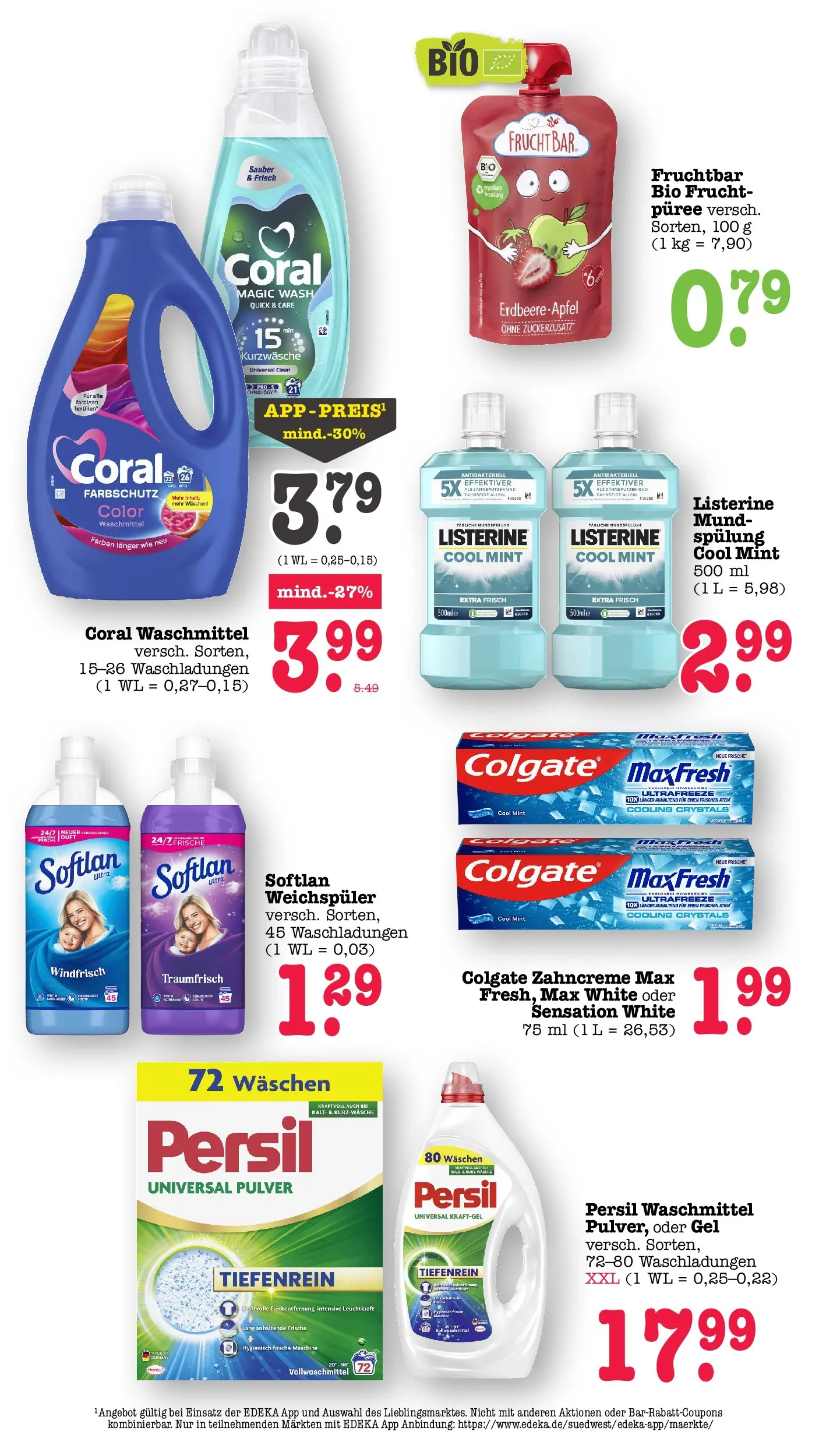 E center Prospekt Achern (ab 05.07.2026) zum Blättern | Seite: 62 | Produkte: Coral, Spülung, Waschmittel, Persil