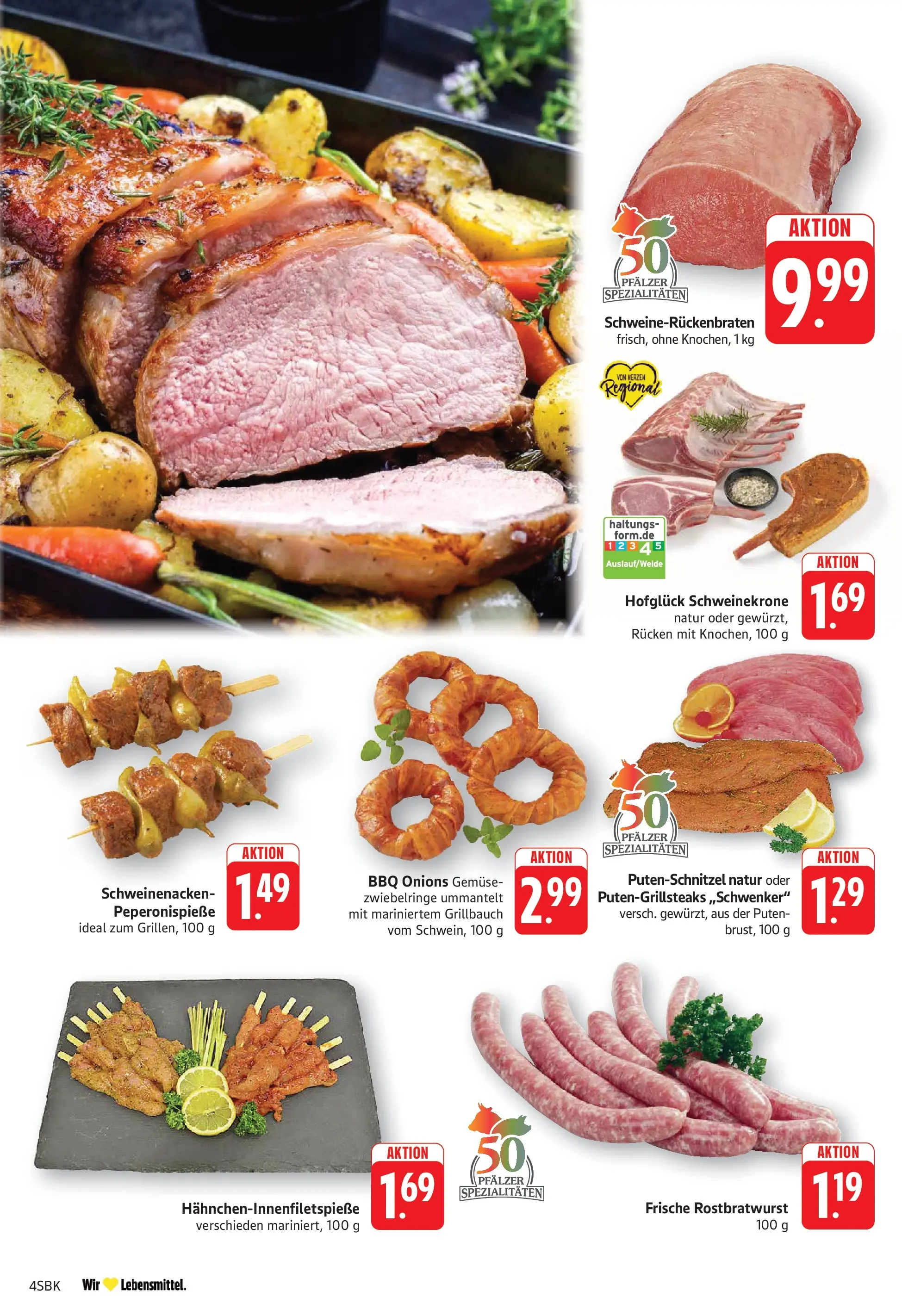 Edeka Prospekt Bruchsal (ab 06.07.2026) » Angebote Online | Seite: 4 | Produkte: Schweinenacken, Gemüse, Putenschnitzel