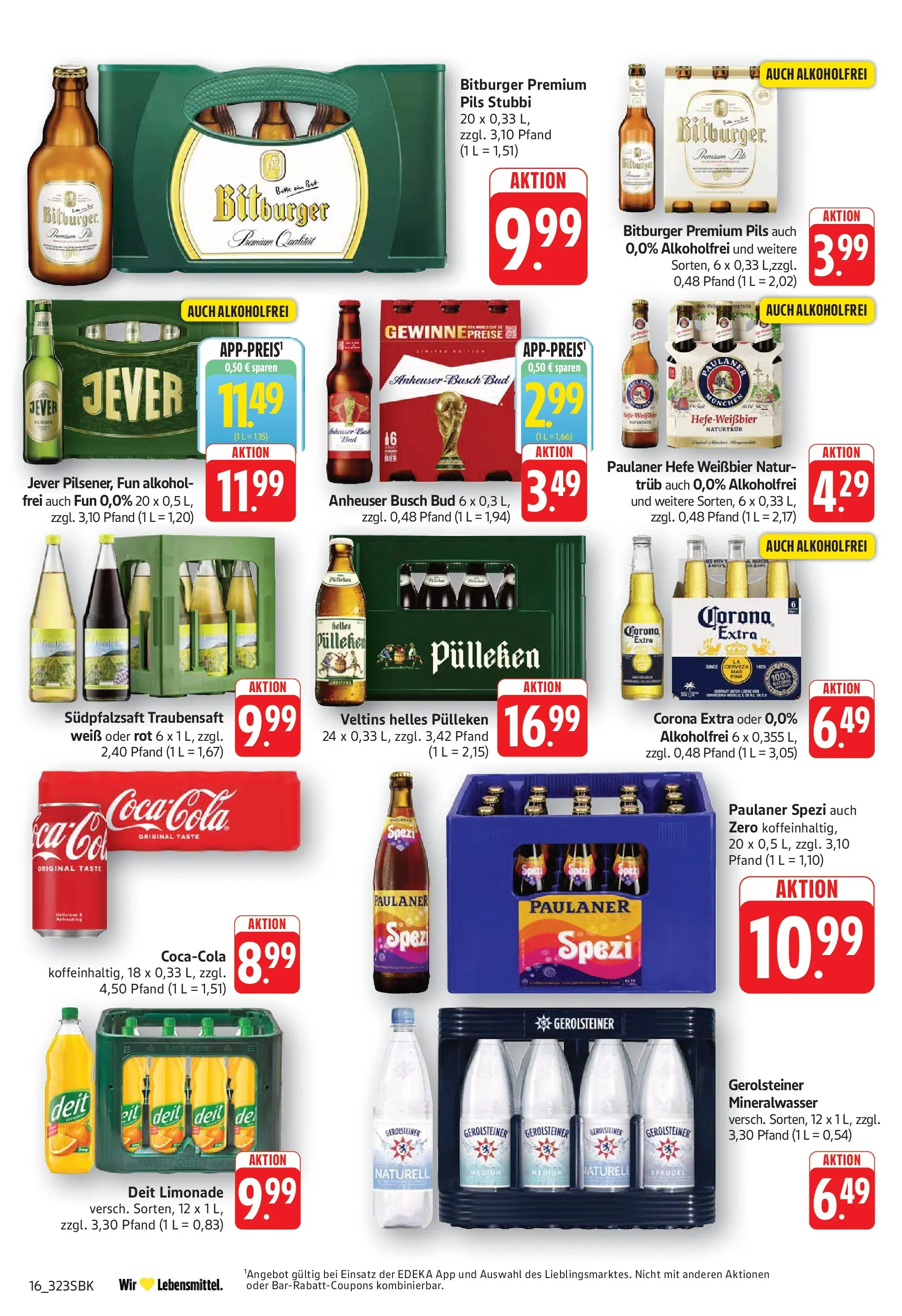 Edeka Prospekt Bad Bergzabern (ab 06.07.2026) » Angebote Online | Seite: 16 | Produkte: Weißbier, Pils, Veltins, Gerolsteiner