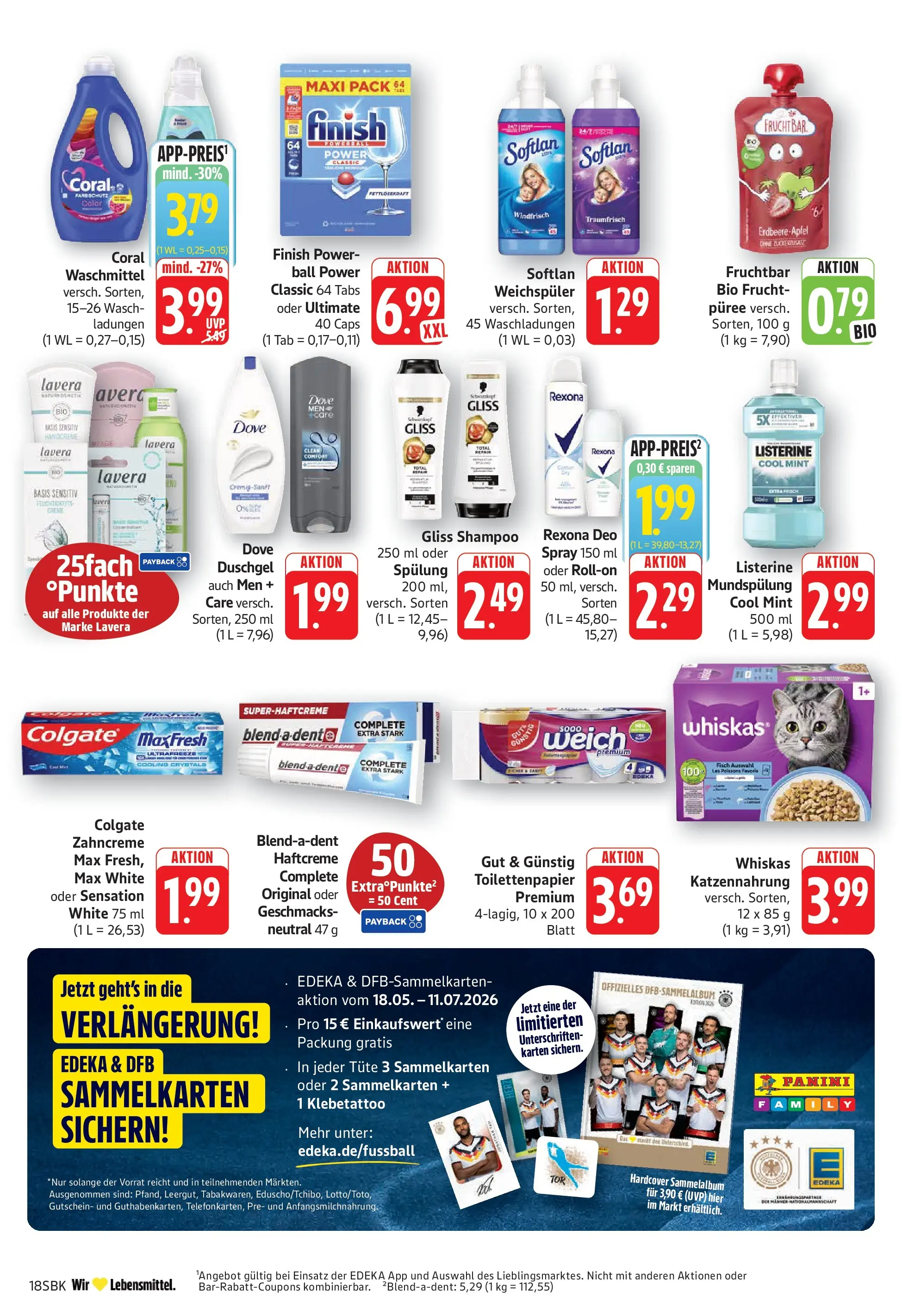 Edeka Prospekt Bruchsal (ab 06.07.2026) » Angebote Online | Seite: 18 | Produkte: Duschgel, Fisch, Whiskas, Toilettenpapier