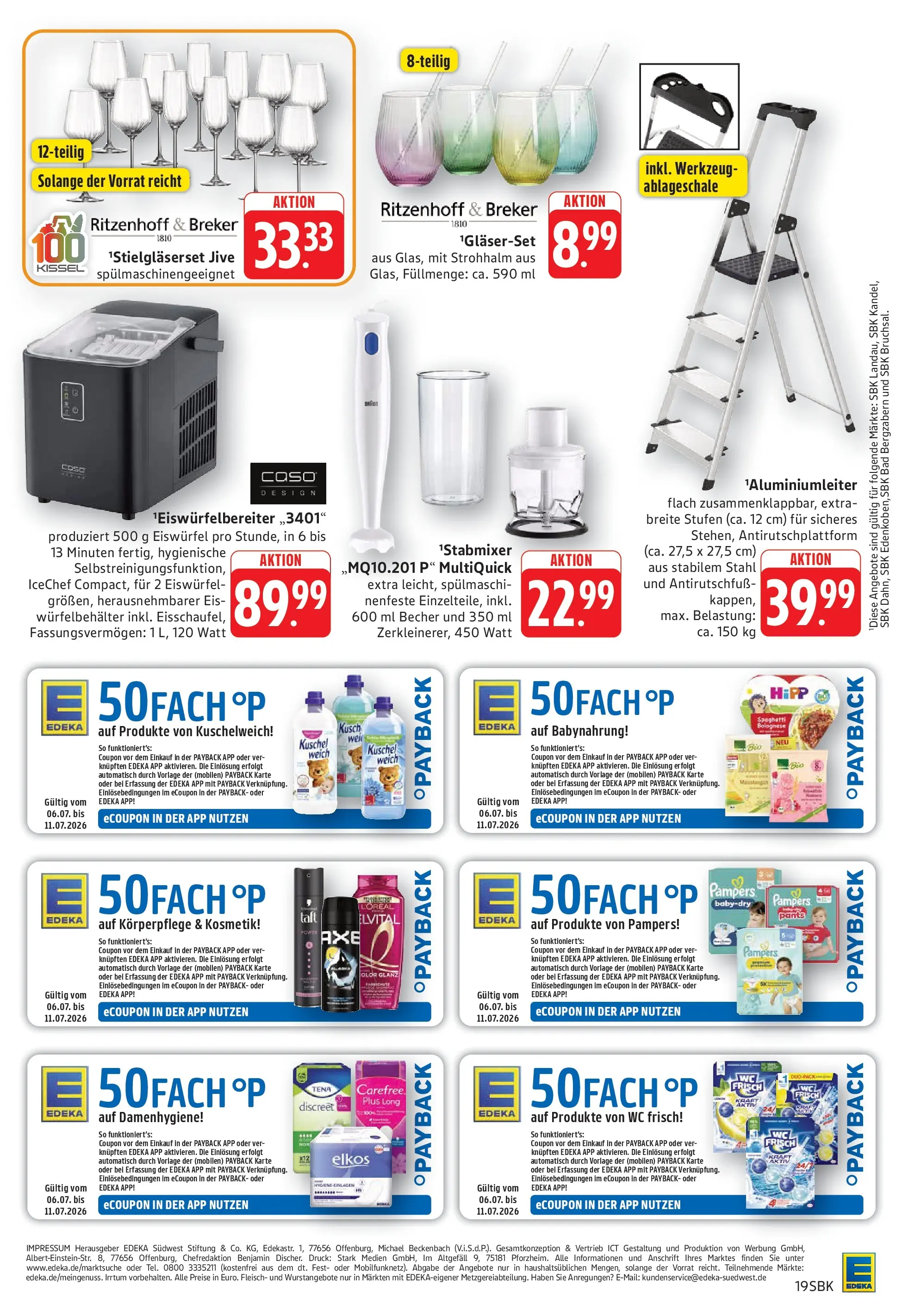 Edeka Prospekt Bruchsal (ab 06.07.2026) » Angebote Online | Seite: 19 | Produkte: Bad, Kuschelweich, Babynahrung, Wc frisch